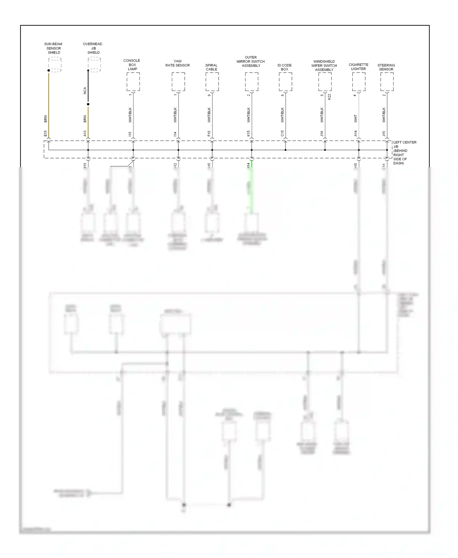 Wiring diagram steering sensor for Lexus GS III facelift (2007-2011) (1 of 2)