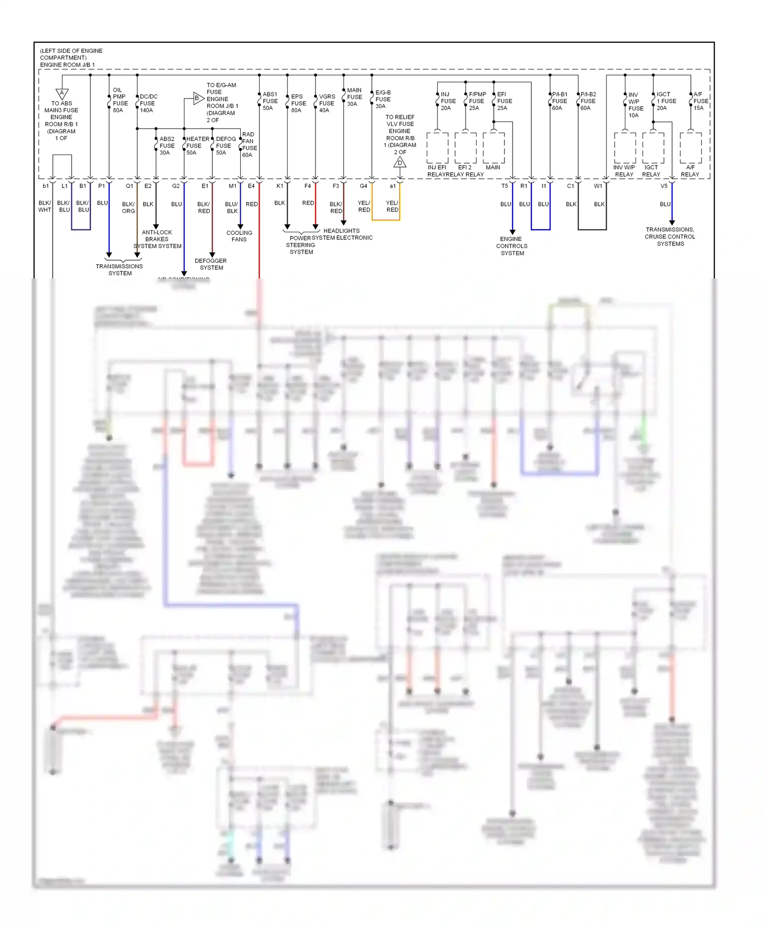 Wiring diagram transmissions system for Lexus GS III facelift (2007-2011) (2 of 2)