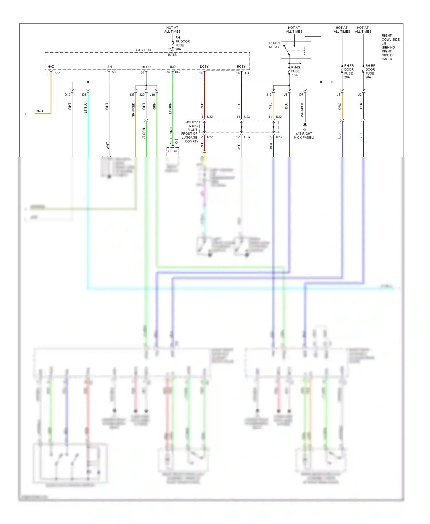 Wiring diagram yel for Lexus GS III facelift (2007-2011) (6 of 173)