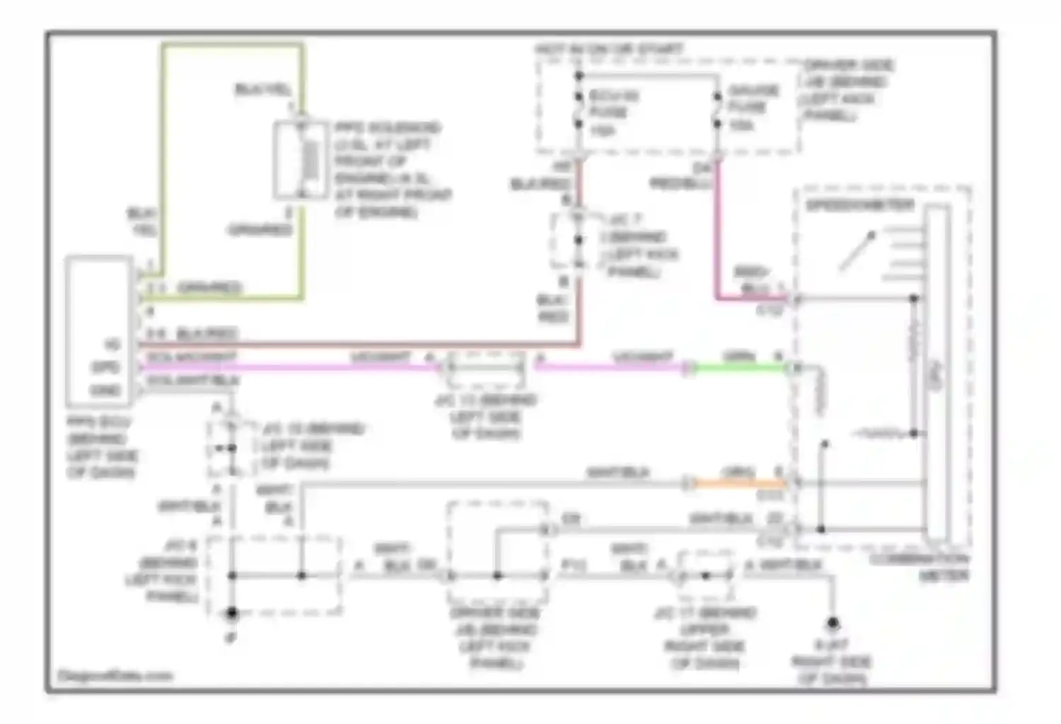 GS Lexus III (2004-2007): Electronic power steering circuit