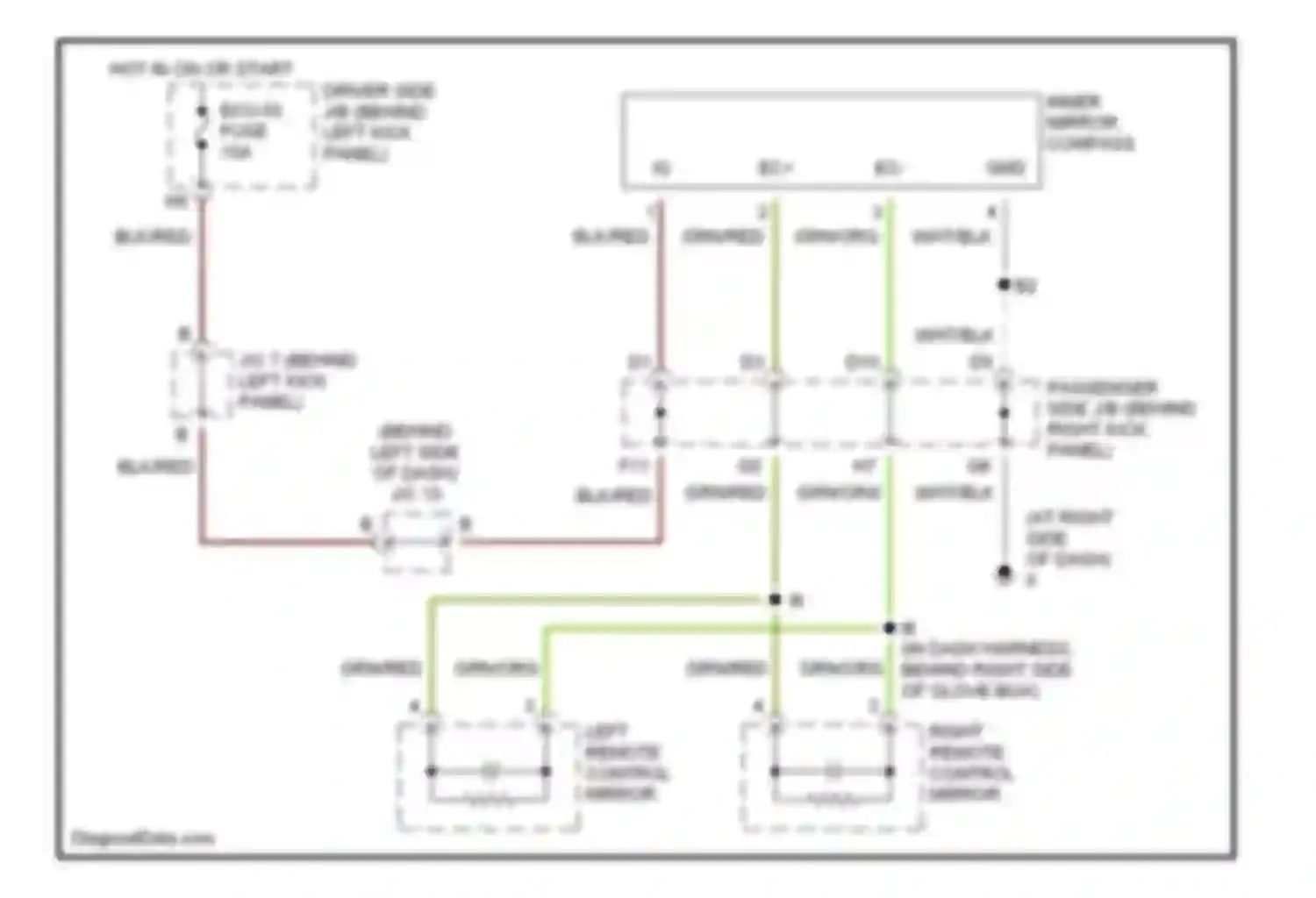 GS Lexus III (2004-2007): Electrochromic mirror circuit