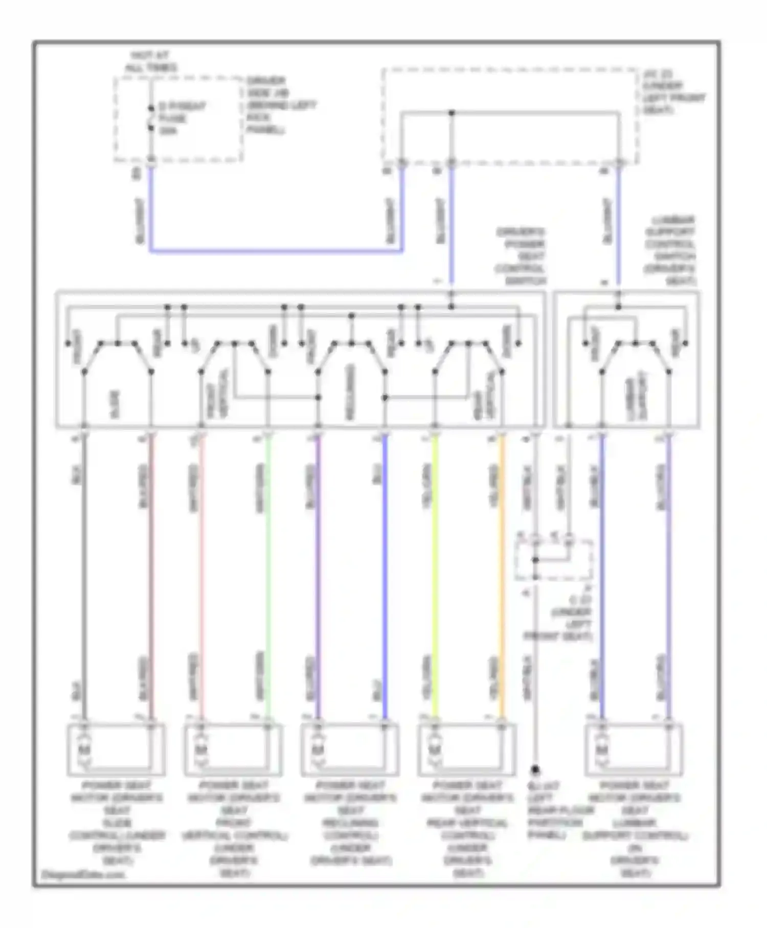 GS Lexus III (2004-2007): Driver seat circuit