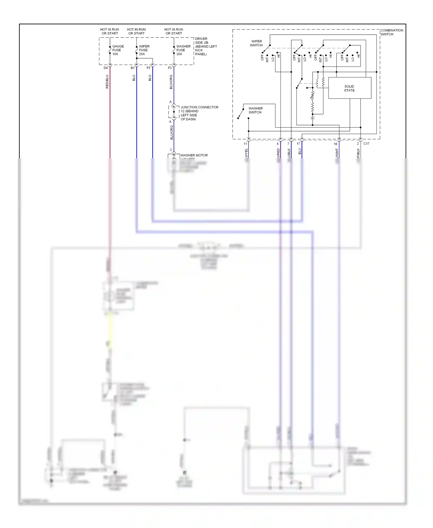 Wiring diagram blu/red for Lexus GS III (2004-2007) (29 of 34)