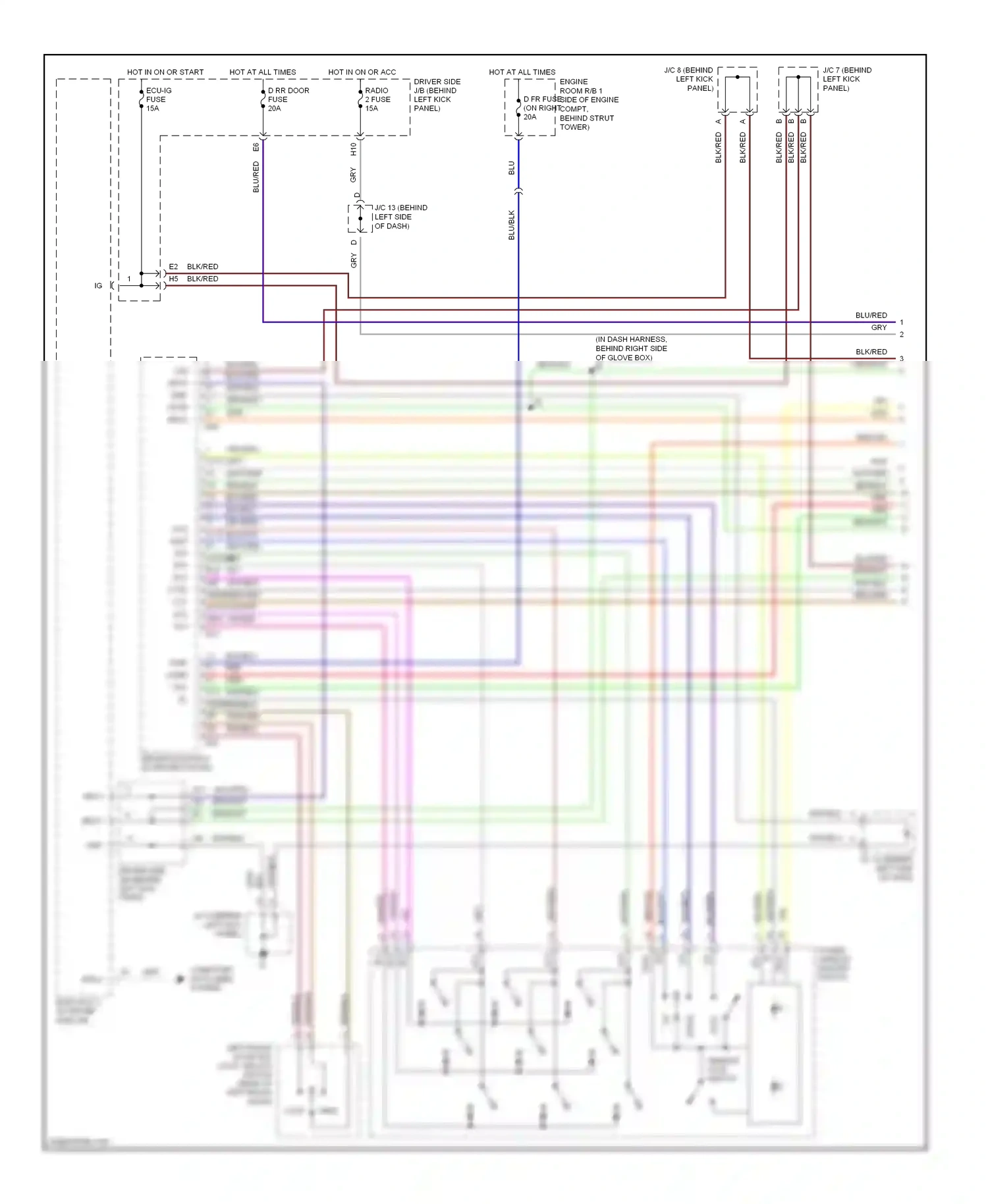 Wiring diagram blu/wht for Lexus GS III (2004-2007) (14 of 21)