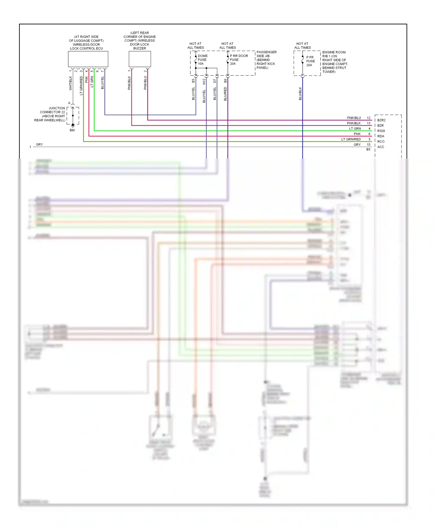Wiring diagram blu/yel for Lexus GS III (2004-2007) (13 of 36)