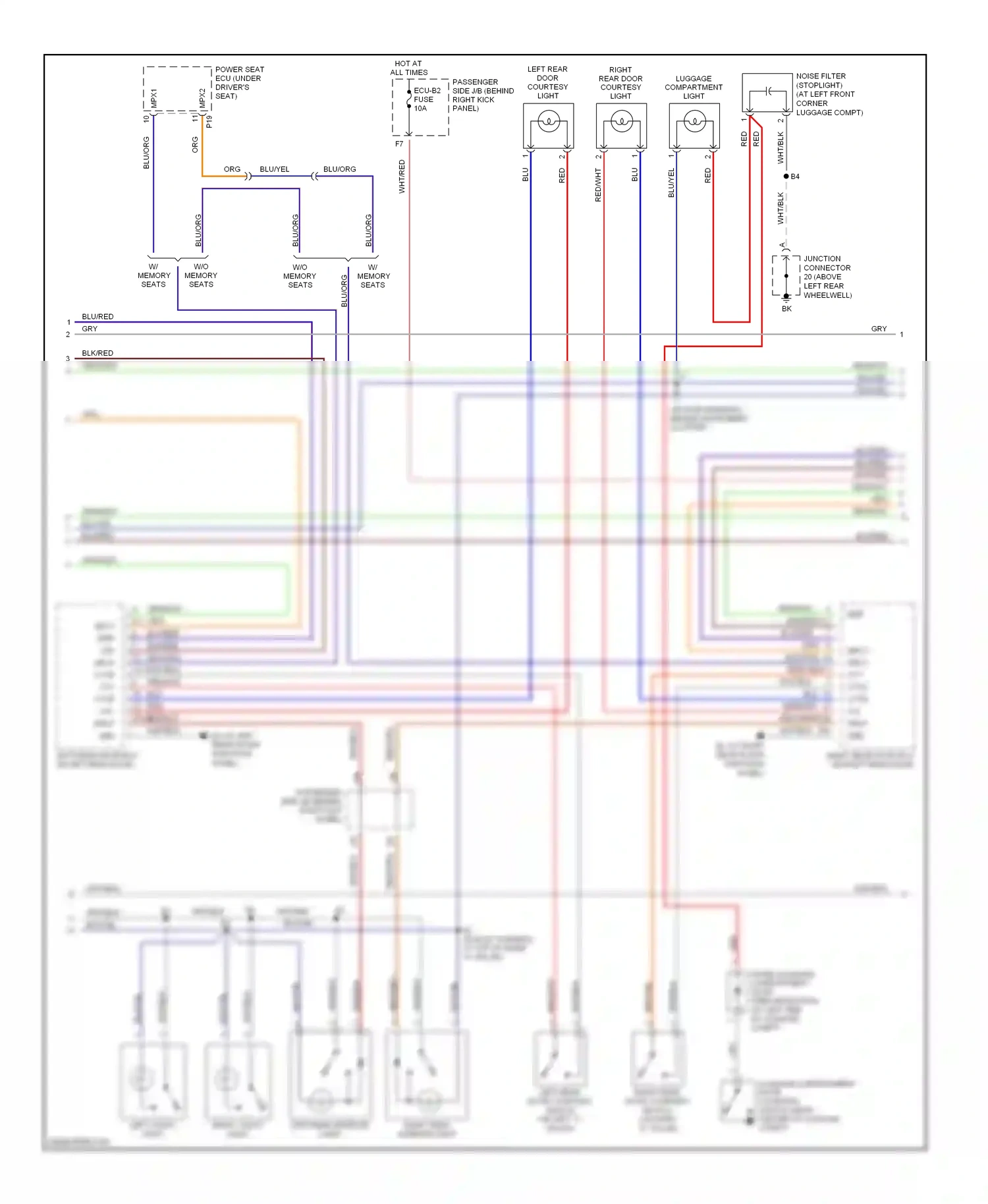 Wiring diagram blu/yel for Lexus GS III (2004-2007) (12 of 36)