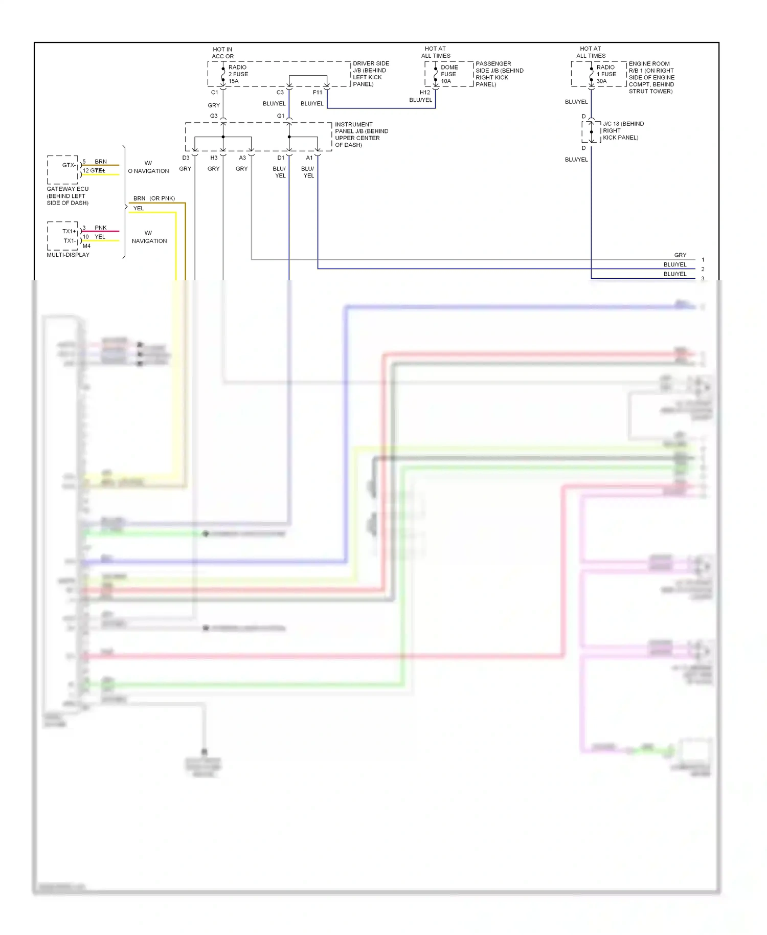 Wiring diagram combination meter for Lexus GS III (2004-2007) (15 of 19)
