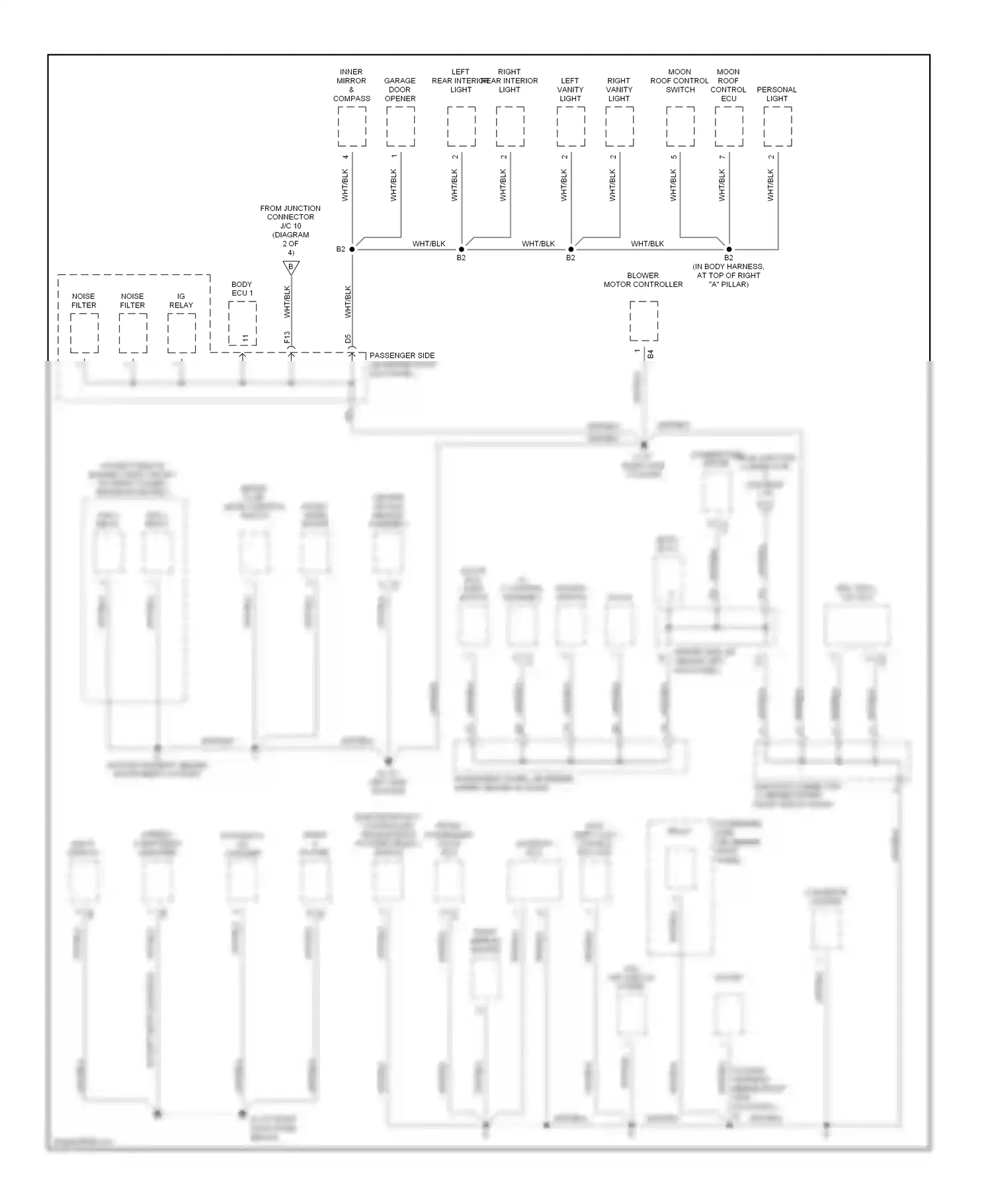 Lexus GS III (2004-2007) compass wiring diagram  (1 of 1)