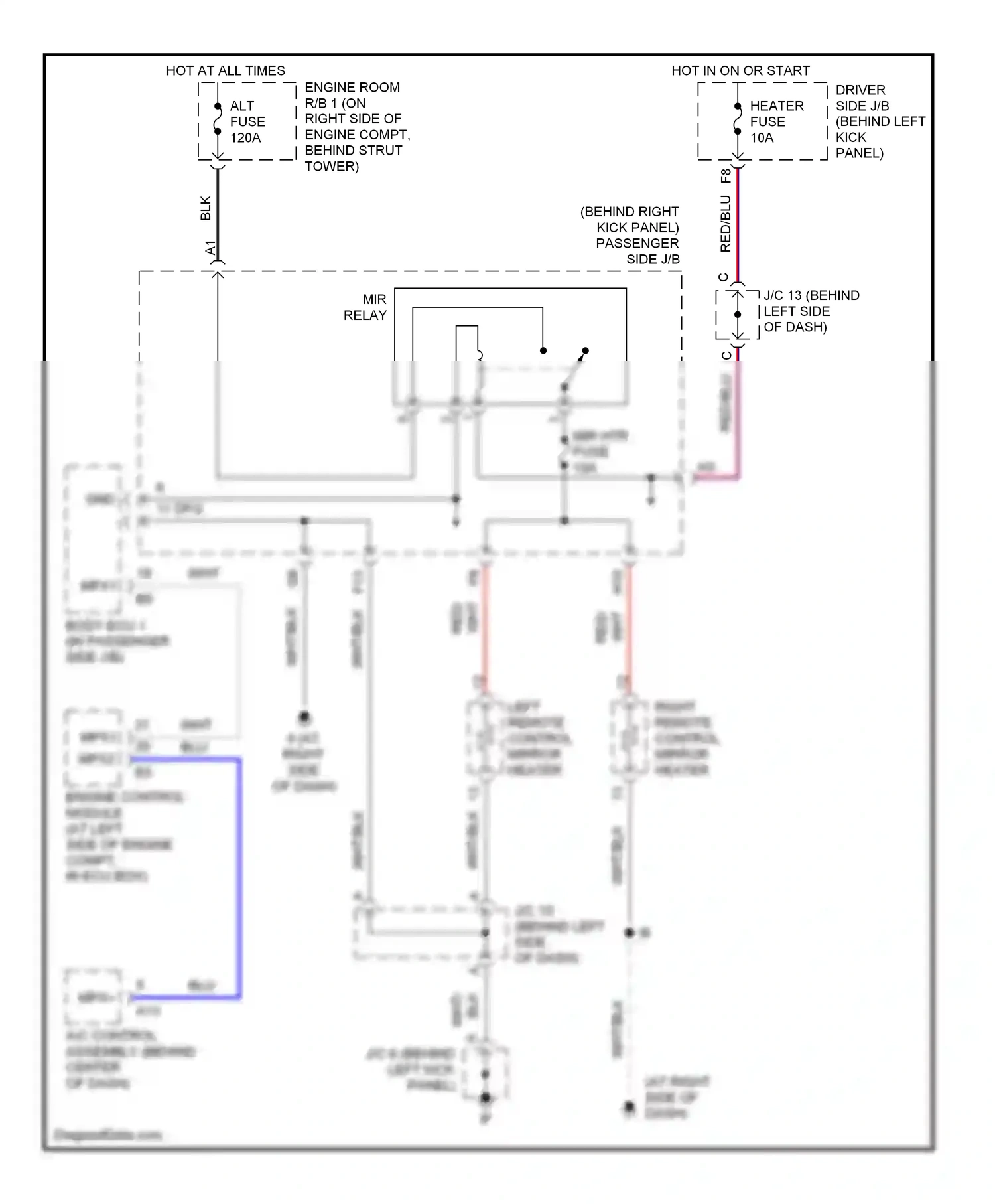 Lexus GS III (2004-2007) engine control module (at left side of engine compt, in ecu box) wiring diagram  (6 of 9)