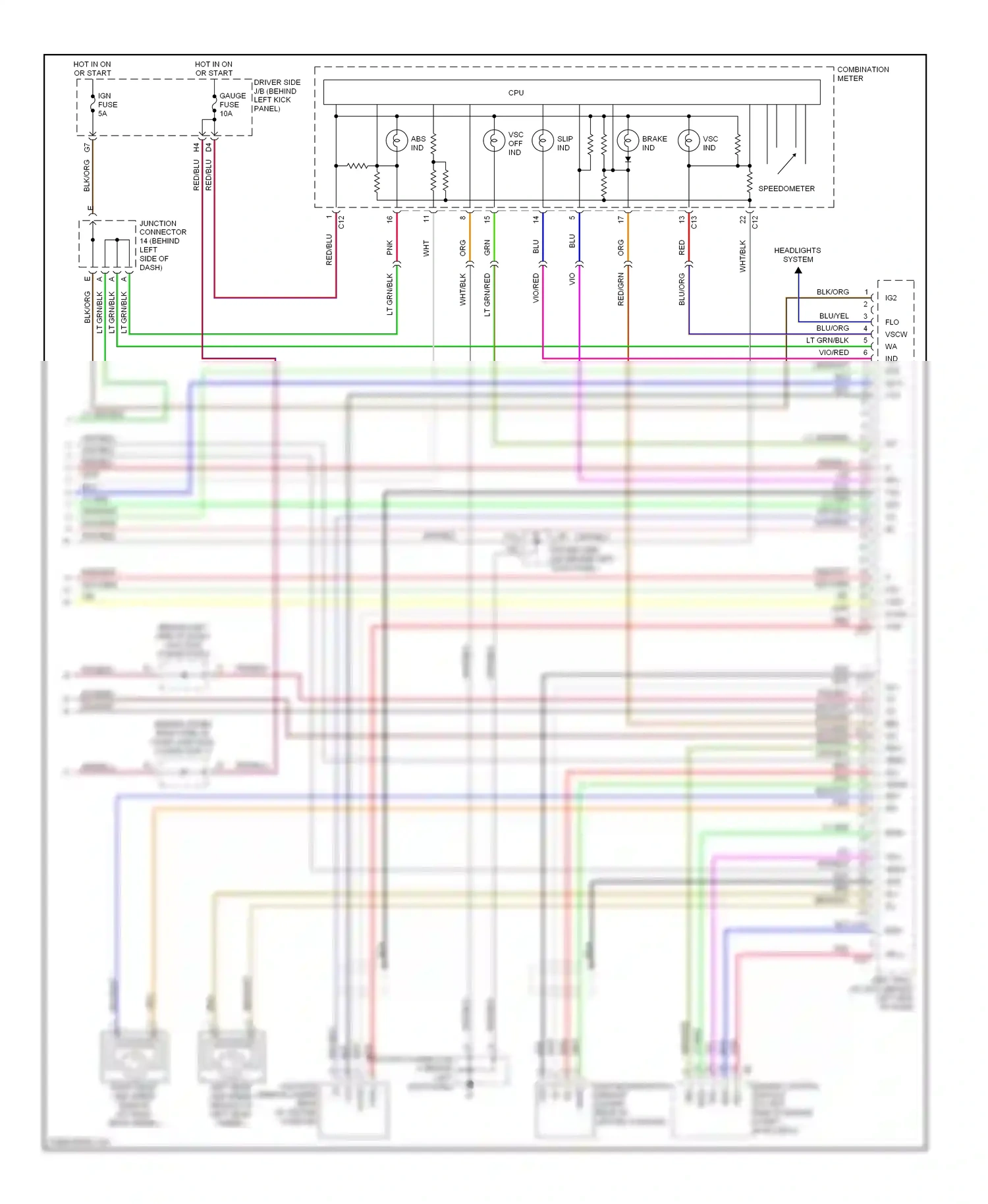 Lexus GS III (2004-2007) engine control module (at left side of engine compt, in ecu box) wiring diagram  (1 of 9)