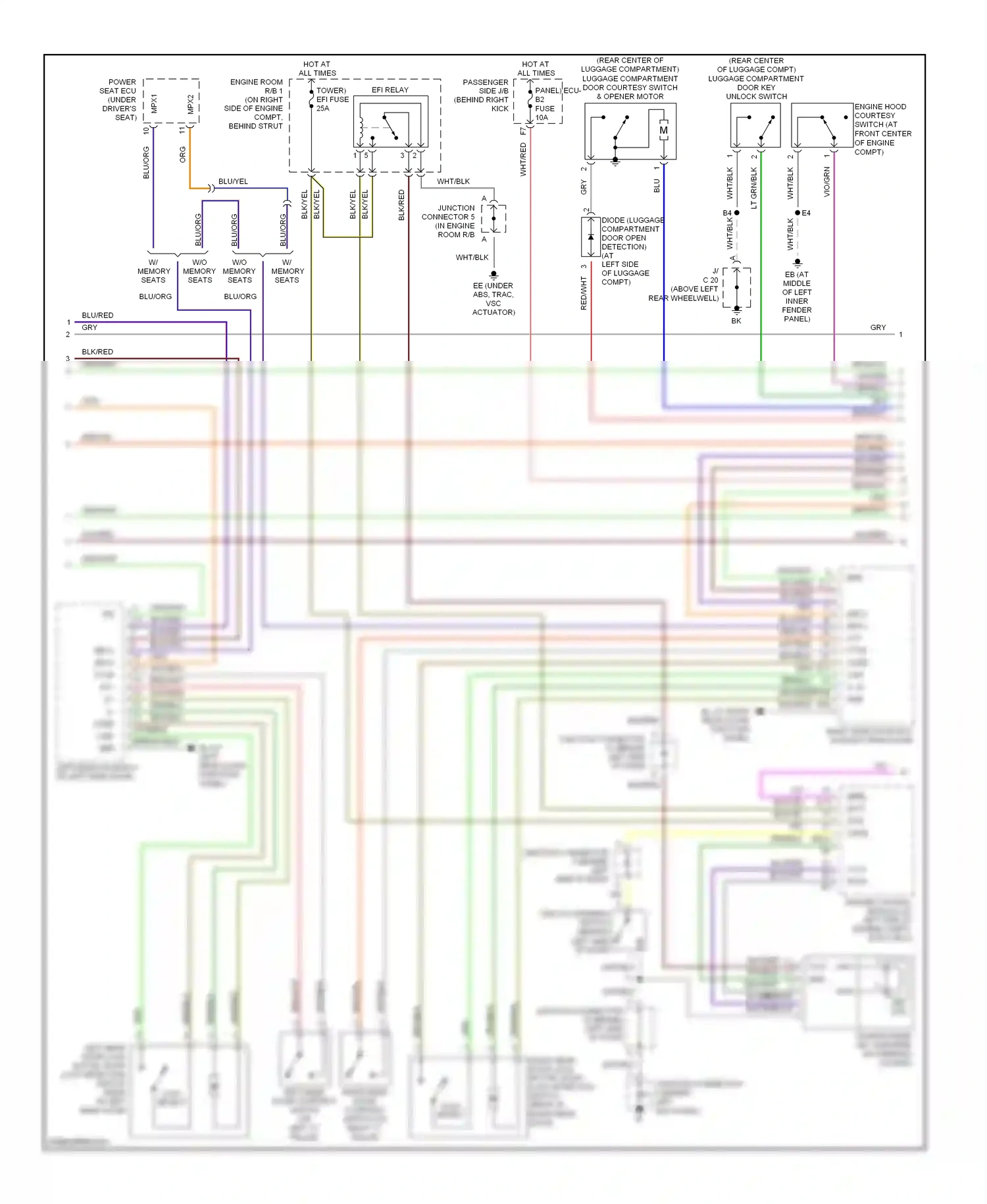 Lexus GS III (2004-2007) engine control module (at left side of engine compt, in ecu box) wiring diagram  (2 of 9)