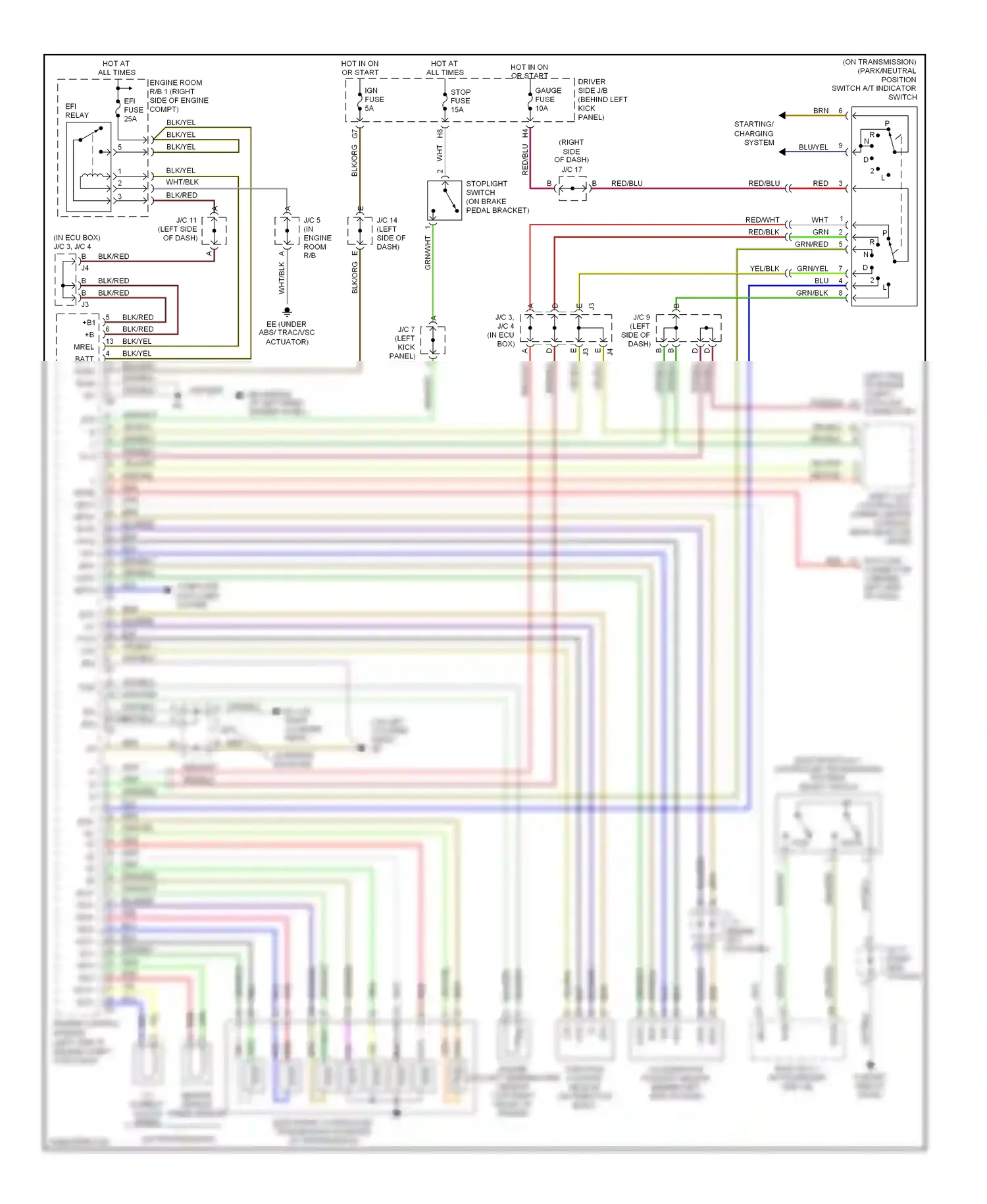 Lexus GS III (2004-2007) engine coolant temperature sensor (top right front of engine) wiring diagram  (1 of 1)