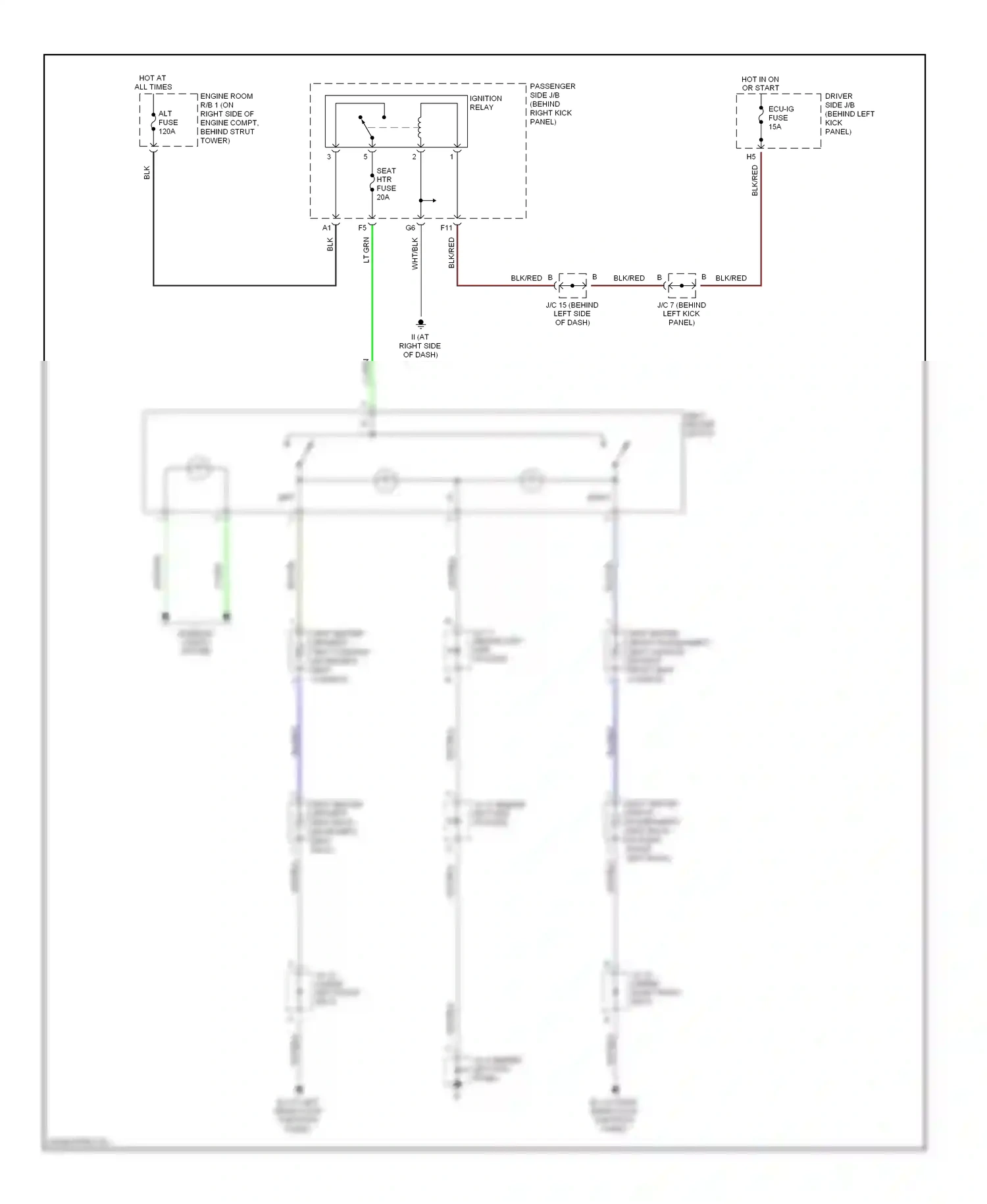 Lexus GS III (2004-2007) left wiring diagram  (2 of 4)