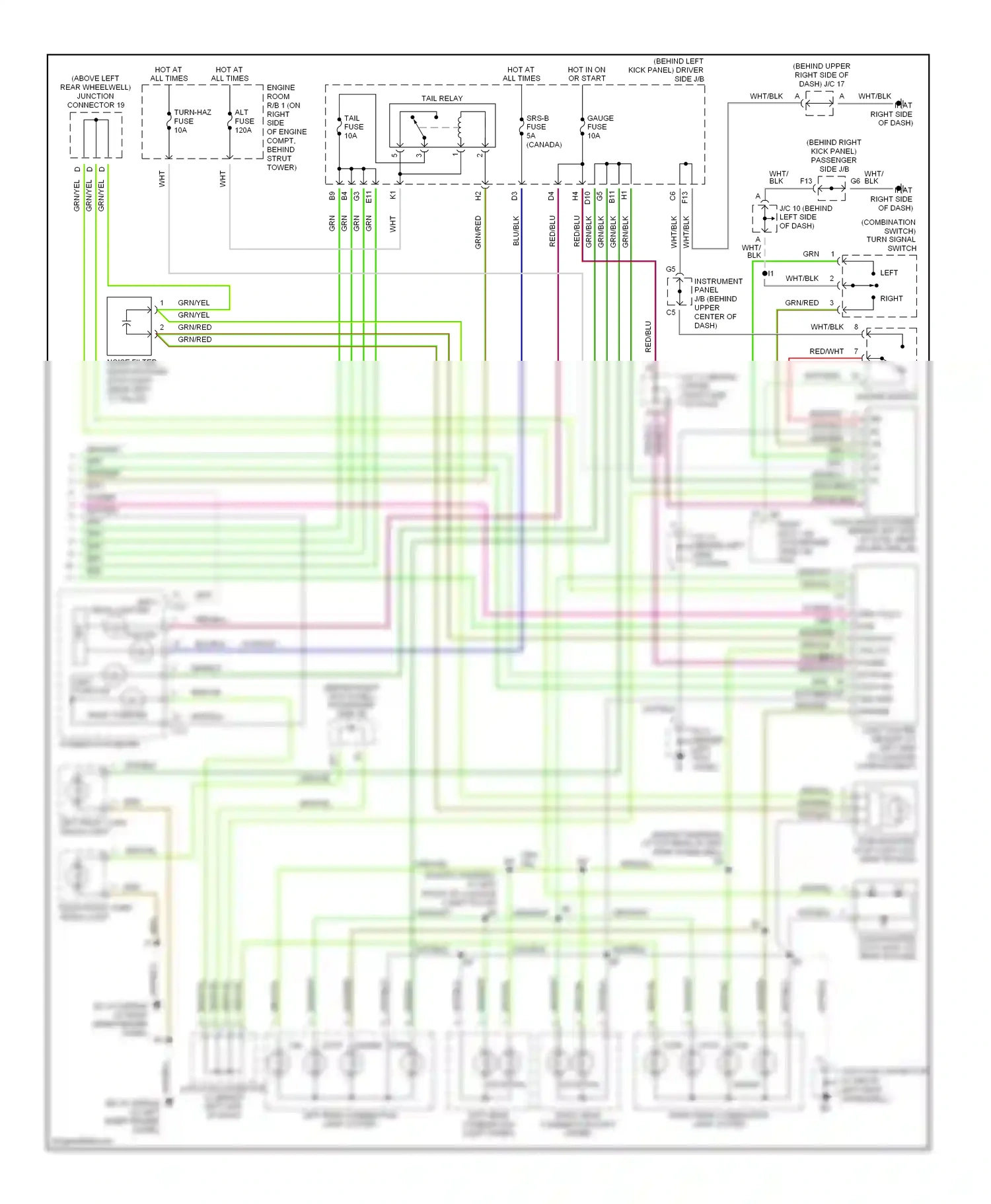 Lexus GS III (2004-2007) left wiring diagram  (1 of 4)