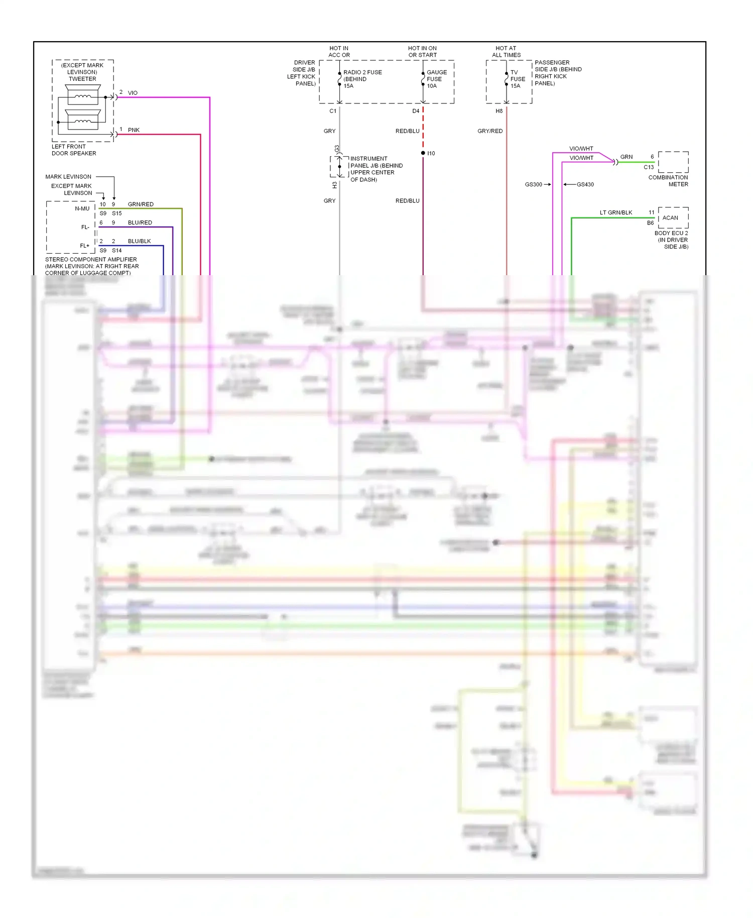 Wiring diagram lt grn/blk for Lexus GS III (2004-2007) (13 of 17)