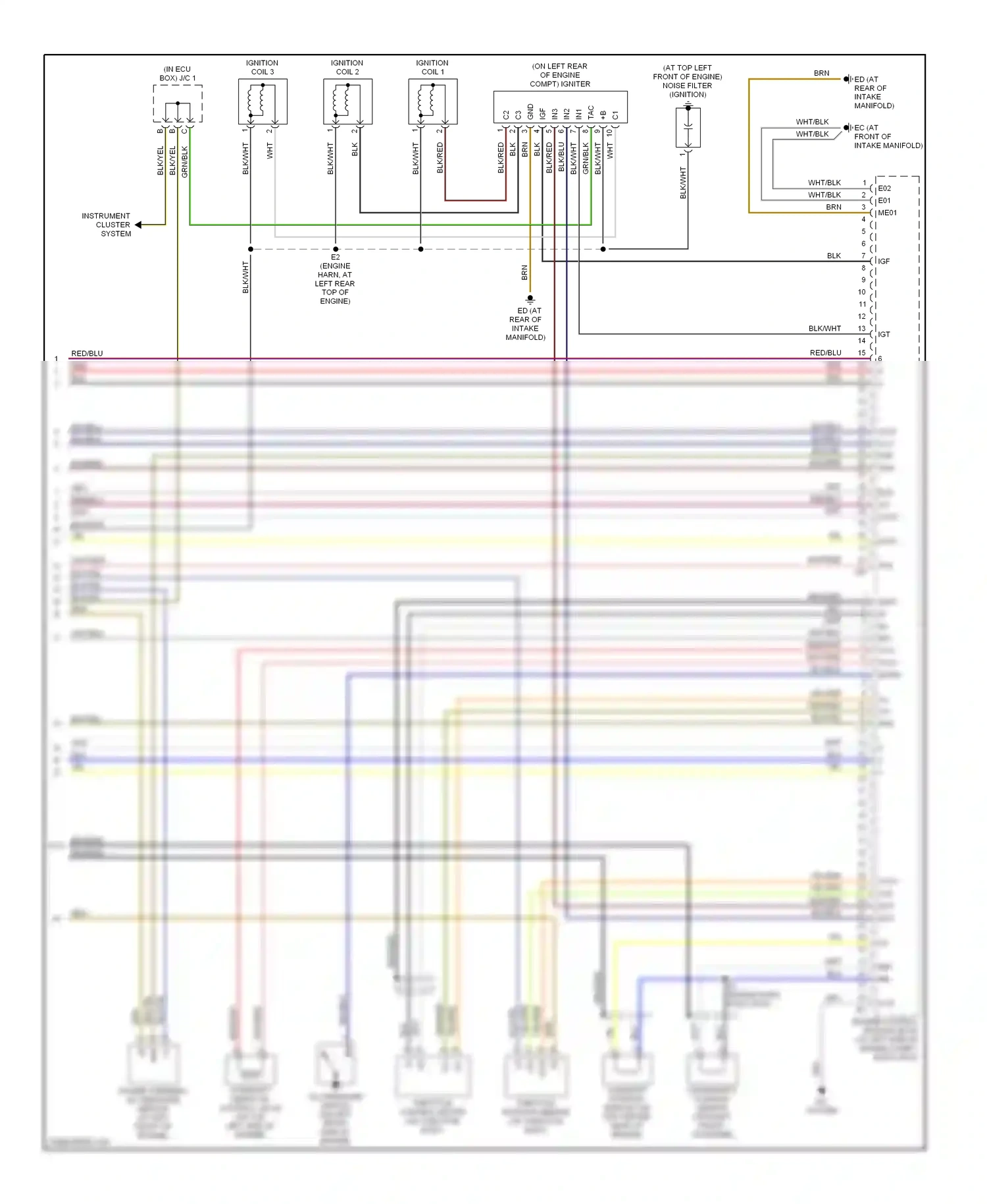 Wiring diagram m- m+ for Lexus GS III (2004-2007) (2 of 3)