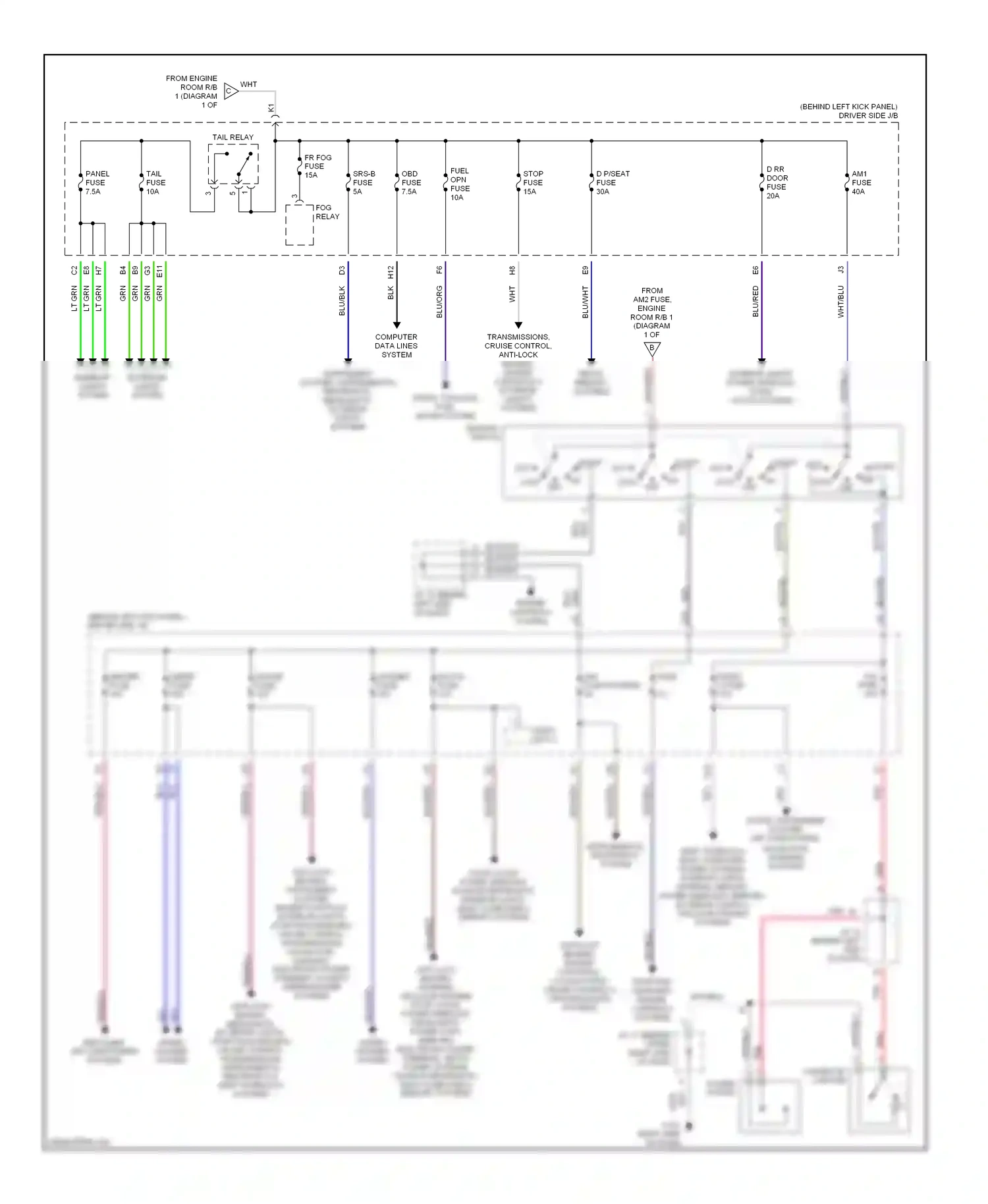 Wiring diagram obd fuse for Lexus GS III (2004-2007) (1 of 1)