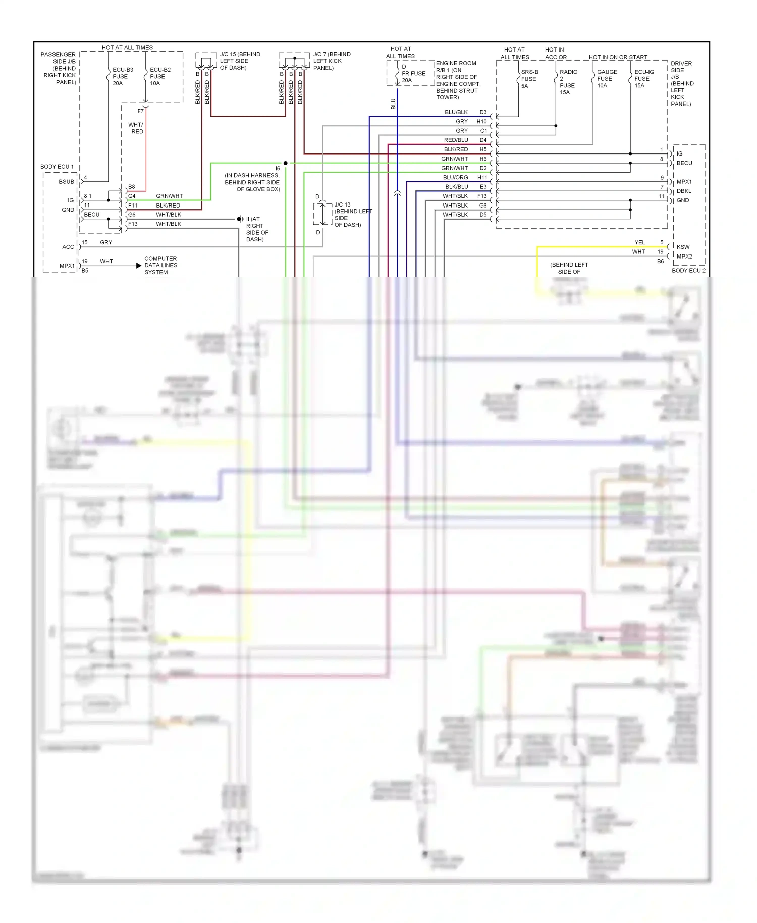 Wiring diagram rbe+ for Lexus GS III (2004-2007) (1 of 1)