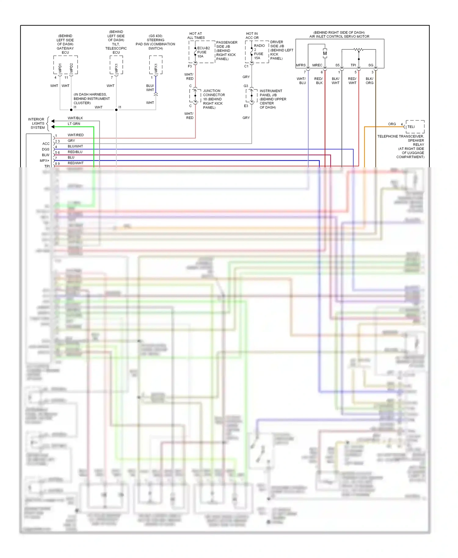 Wiring diagram red/blu for Lexus GS III (2004-2007) (4 of 37)