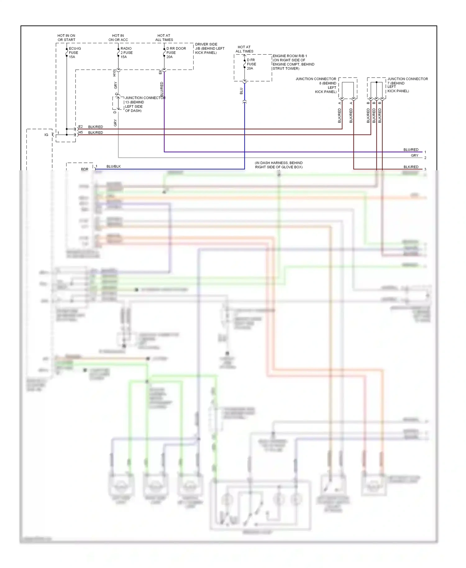Wiring diagram red/yel for Lexus GS III (2004-2007) (11 of 29)