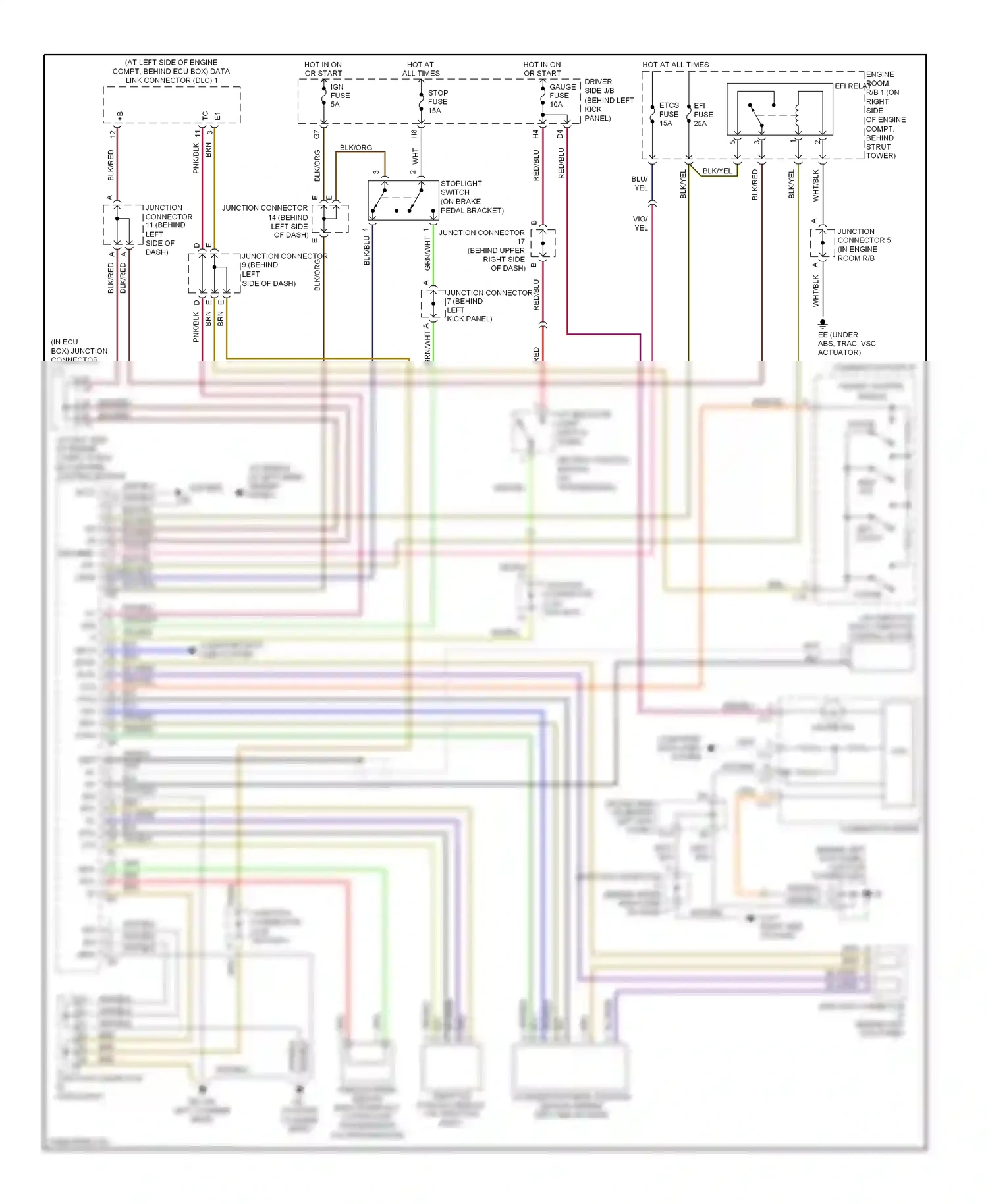 Lexus GS III (2004-2007) shield wiring diagram  (1 of 3)