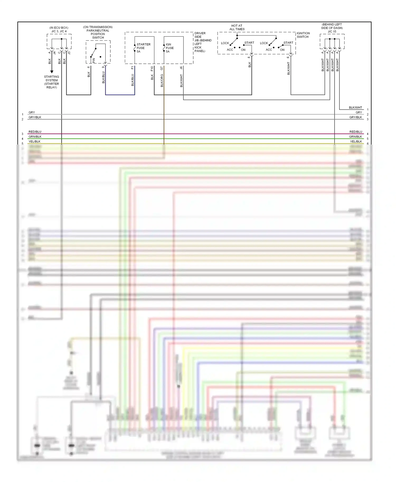Wiring diagram starter fuse for Lexus GS III (2004-2007) (2 of 3)
