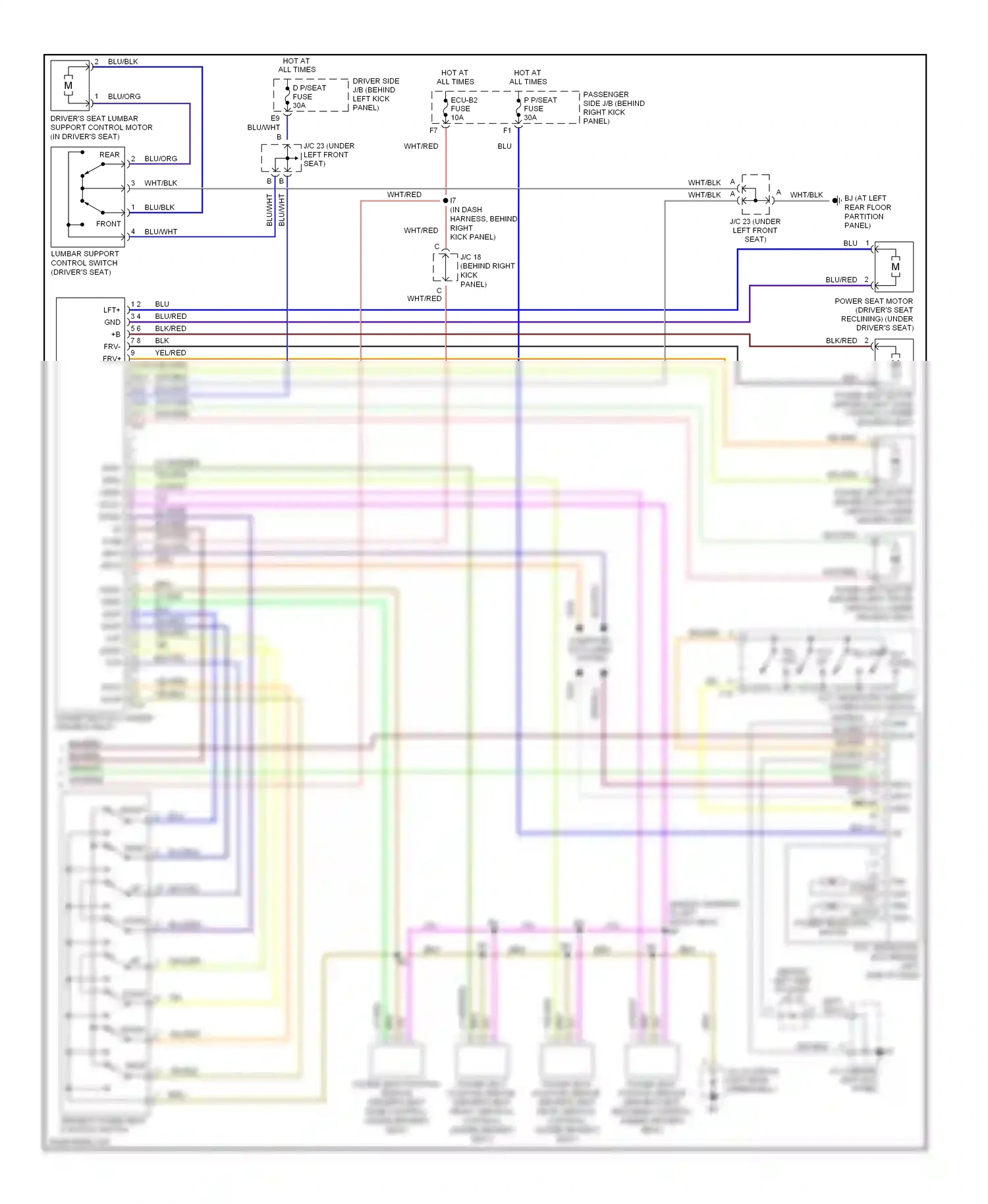 Wiring diagram tim- tim+ tem- tem+ for Lexus GS III (2004-2007) (1 of 2)