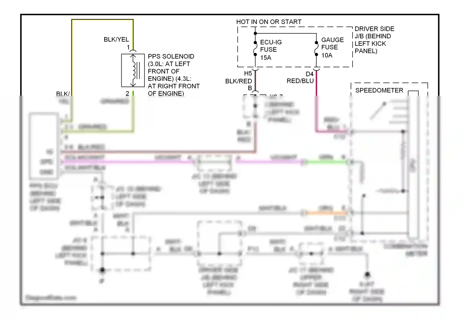 Wiring diagram yel for Lexus GS III (2004-2007) (9 of 39)
