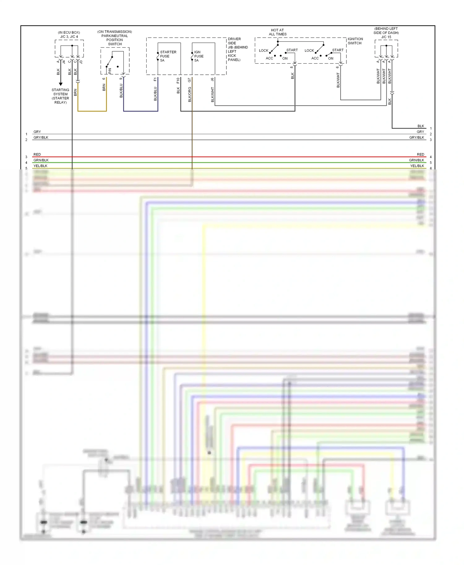 Wiring diagram yel for Lexus GS III (2004-2007) (36 of 39)