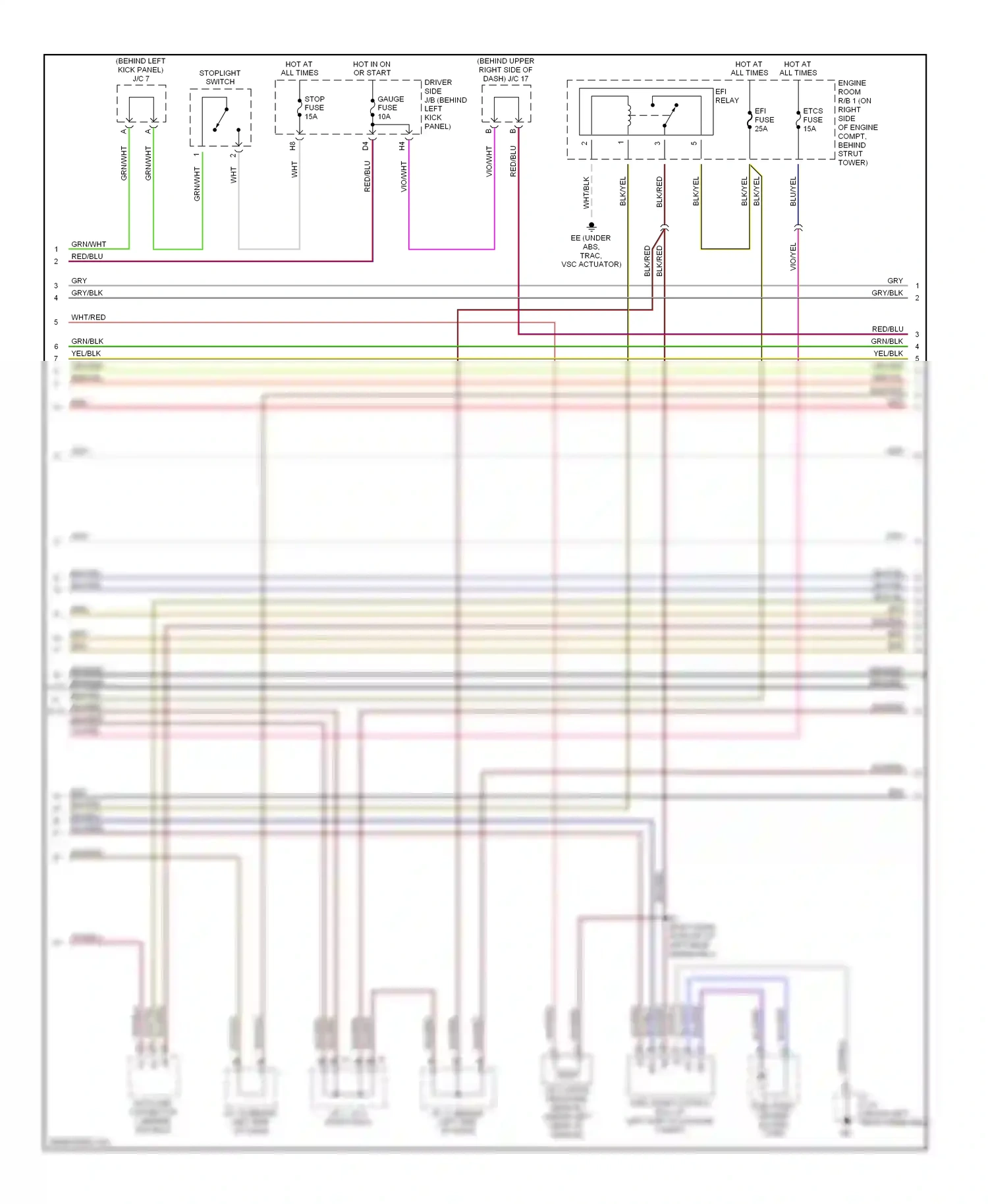 Wiring diagram yel/blk for Lexus GS III (2004-2007) (8 of 20)
