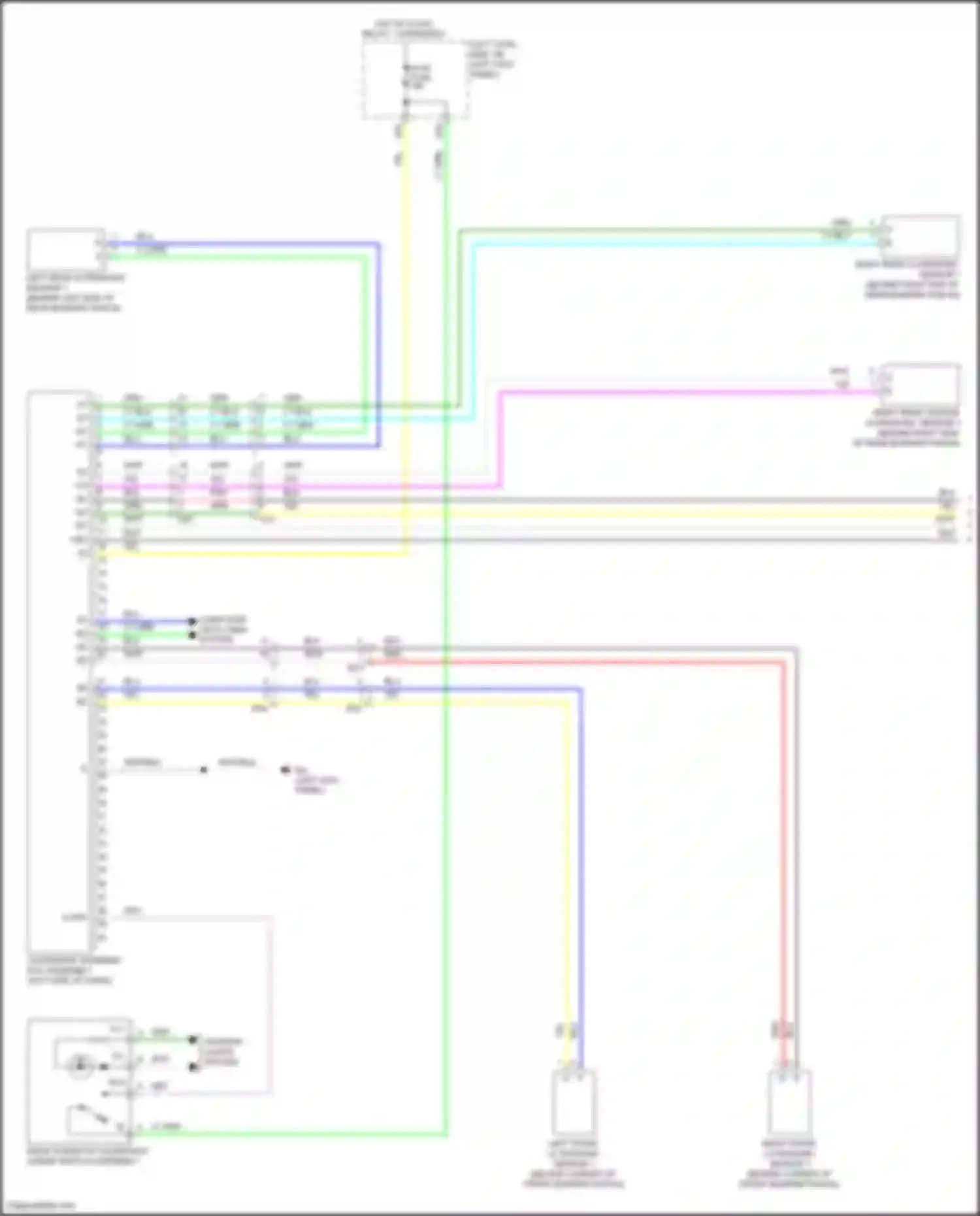 GS Lexus IV facelift (2015-2020): Rear sonar circuit (1 of 2)