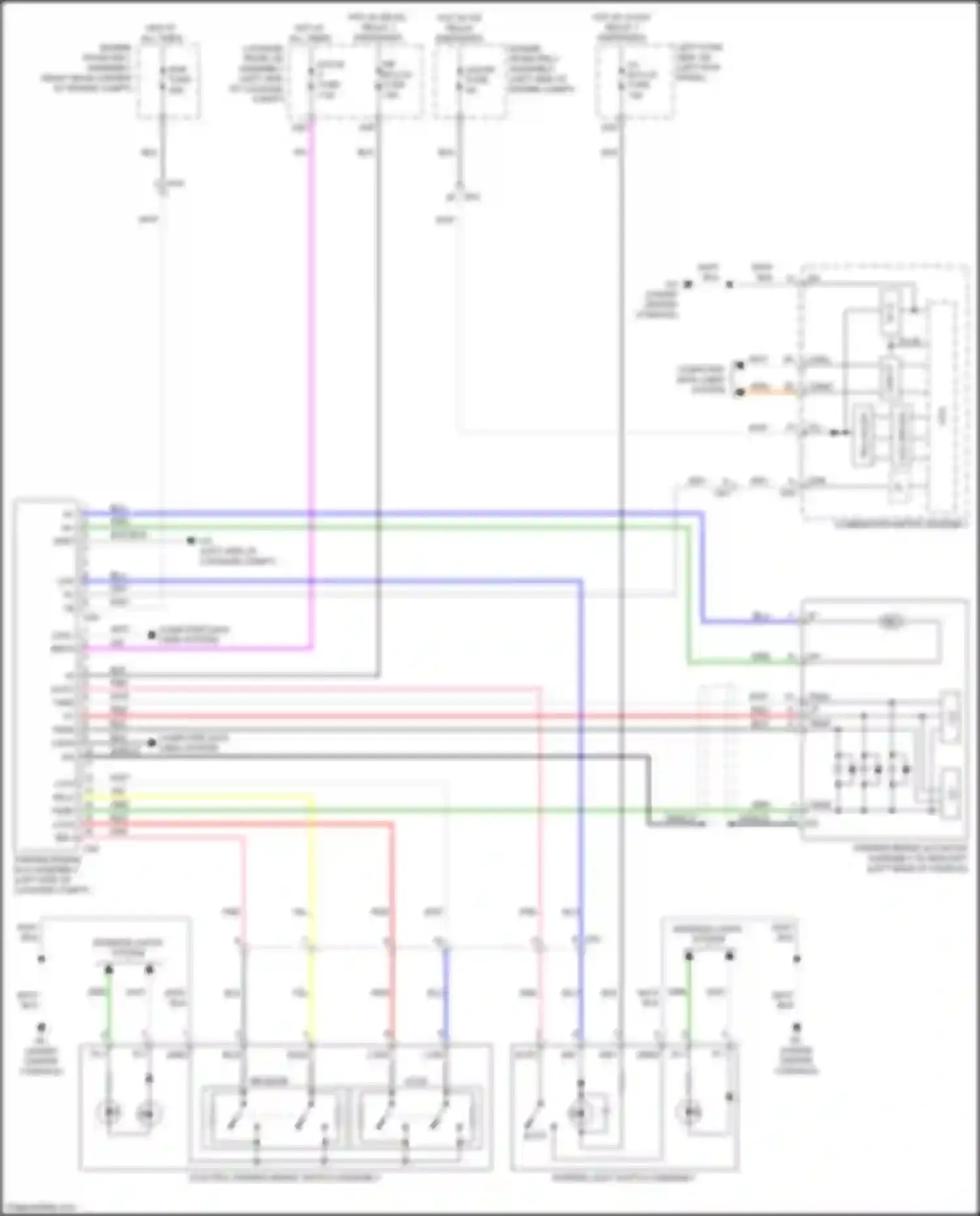 GS Lexus IV facelift (2015-2020): Electric parking brake circuit