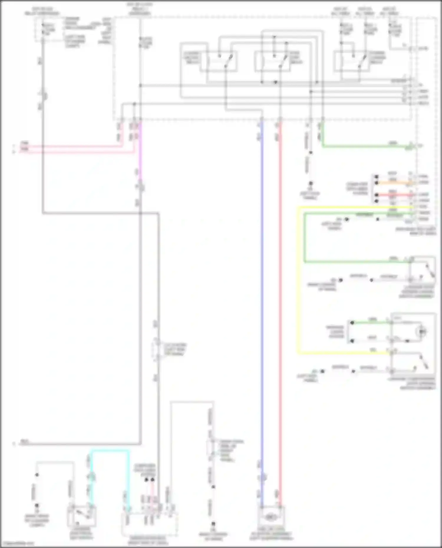 GS Lexus IV facelift (2015-2020): Trunk & fuel door release circuit (2 of 2)
