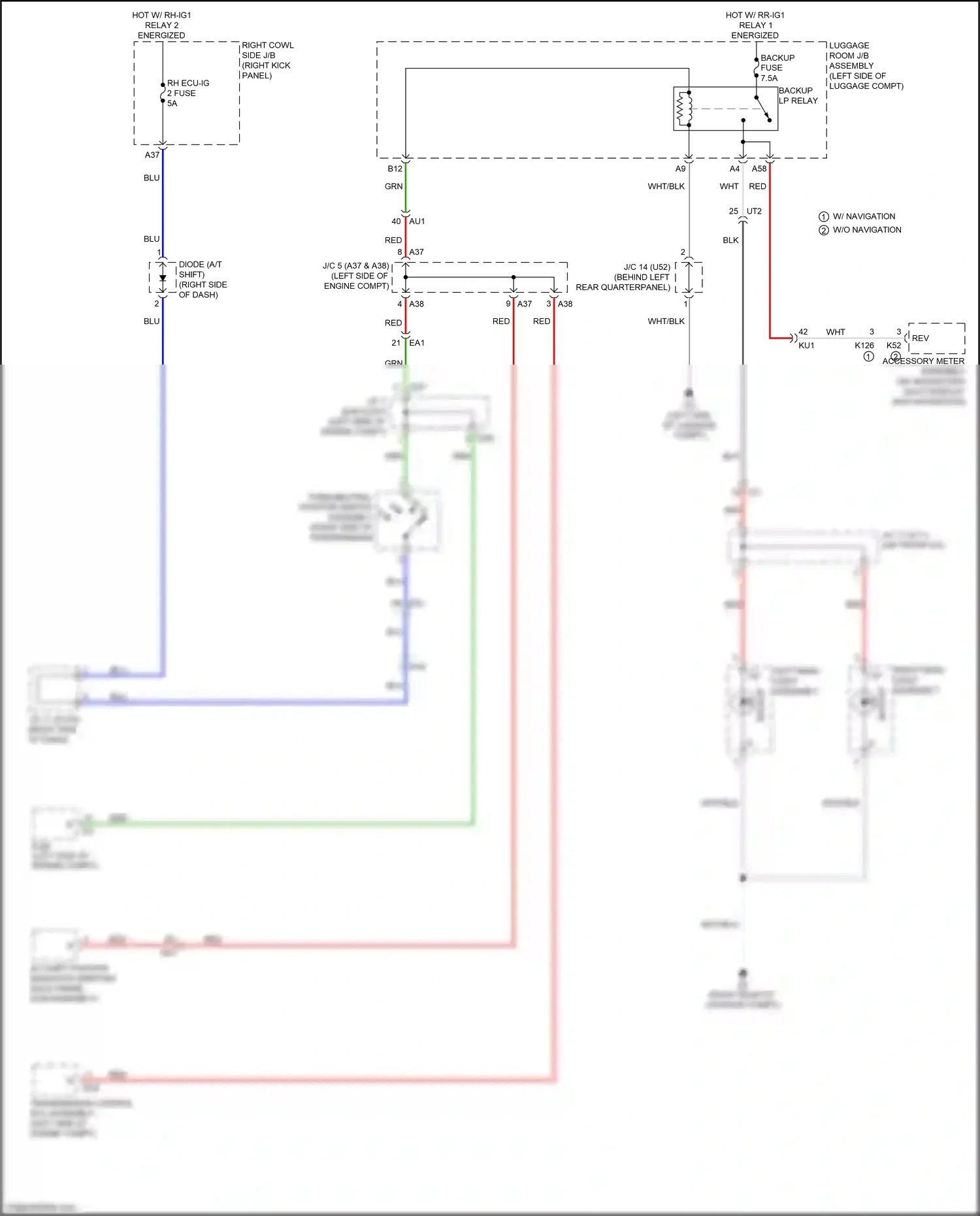 Lexus GS IV facelift (2015-2020) accessory meter assembly wiring diagram  (3 of 9)