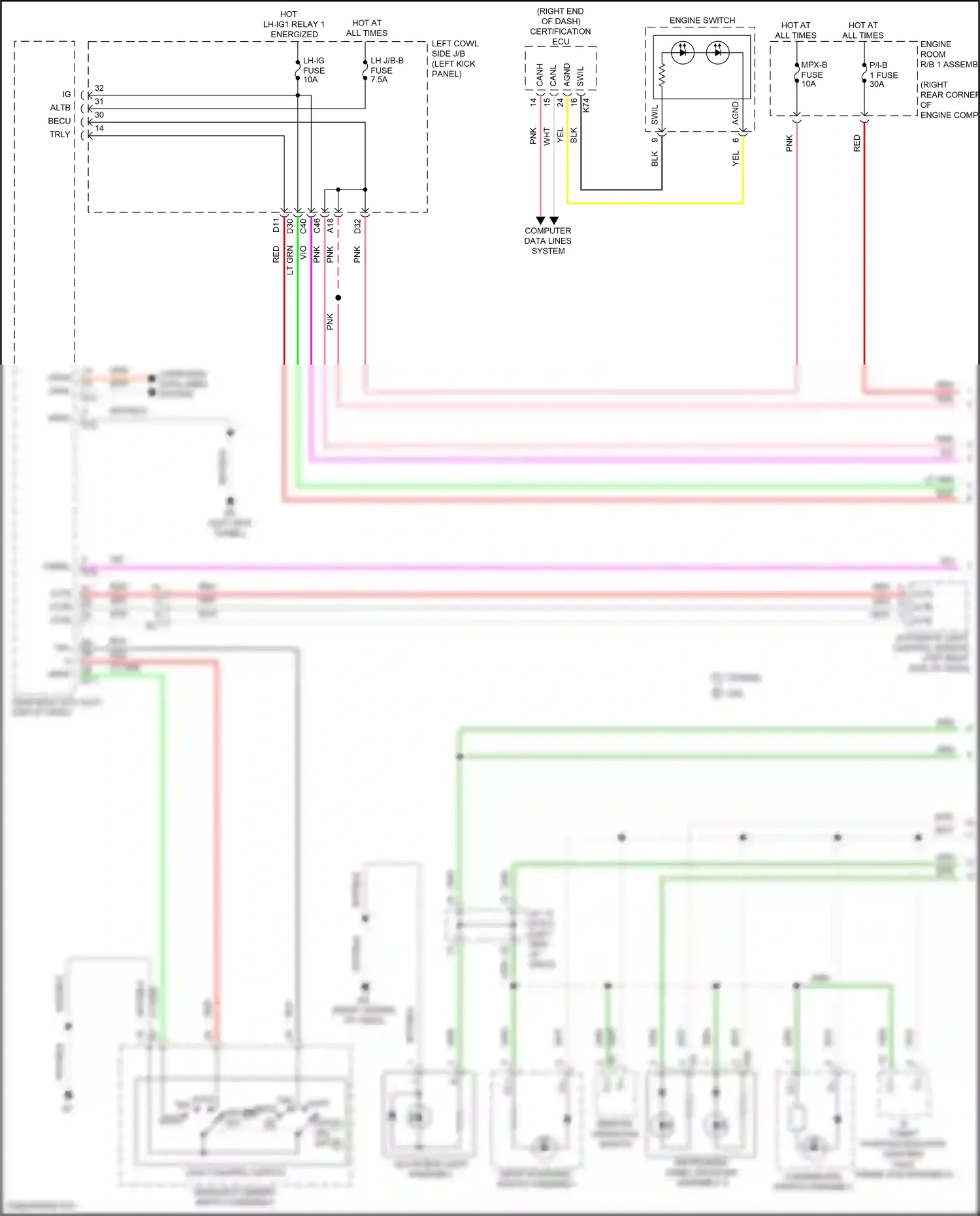 Lexus GS IV facelift (2015-2020) automatic light control sensor wiring diagram  (5 of 5)