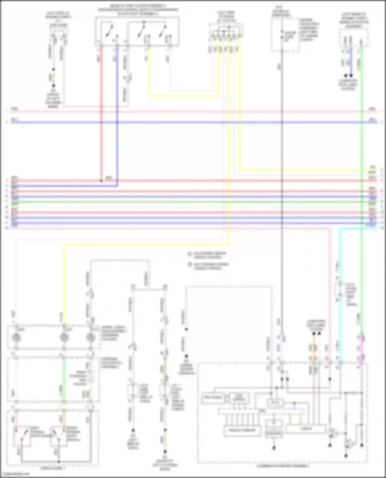 Wiring diagram w/o dynamic radar cruise control for Lexus GS IV facelift (2015-2020)