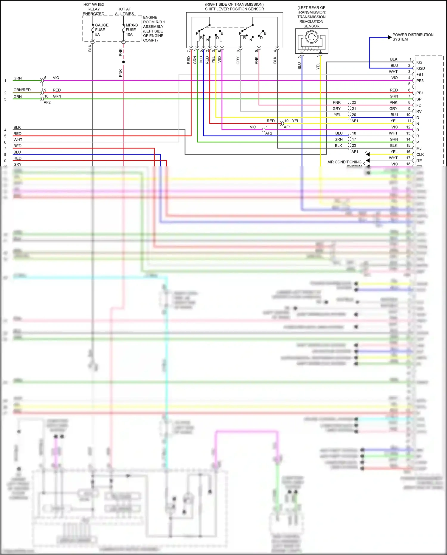 Lexus GS IV facelift (2015-2020) clk+ wiring diagram  (2 of 2)