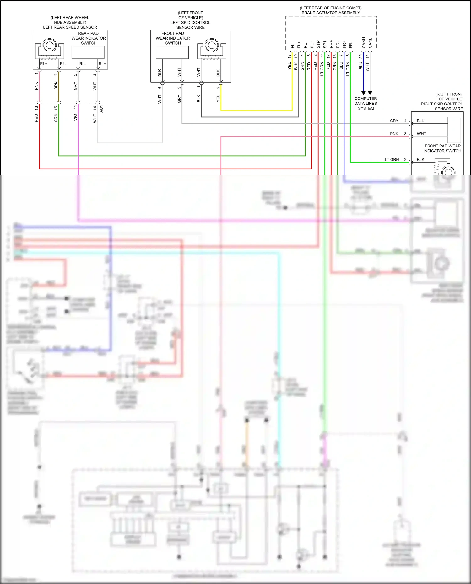 Lexus GS IV facelift (2015-2020) combination meter assembly wiring diagram  (4 of 55)