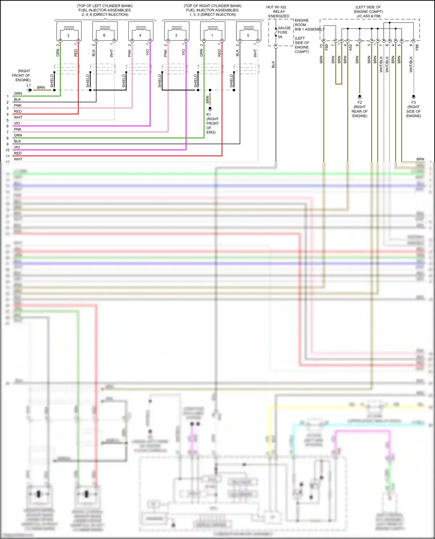 Lexus GS IV facelift (2015-2020) combination meter assembly wiring diagram  (49 of 55)