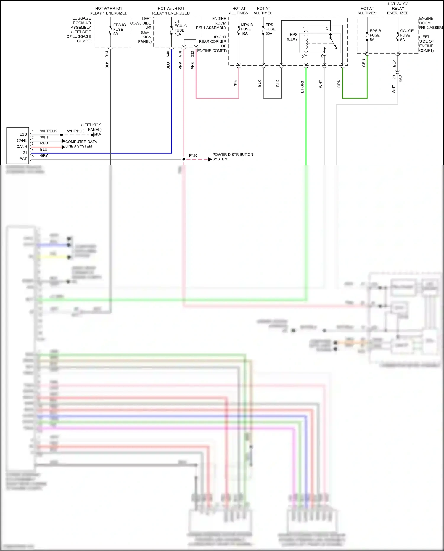 Lexus GS IV facelift (2015-2020) combination meter assembly wiring diagram  (22 of 55)