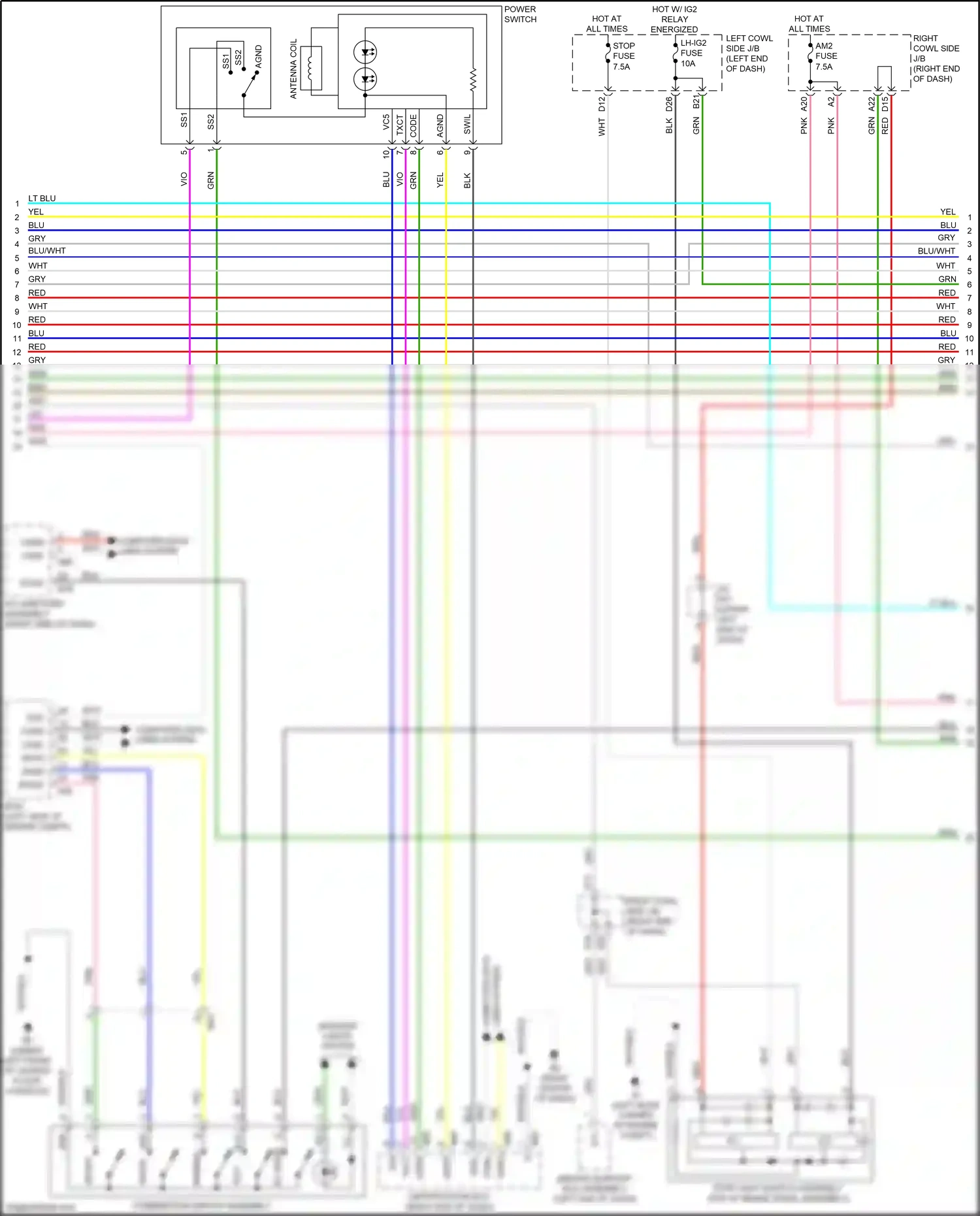 Lexus GS IV facelift (2015-2020) computer data lines system wiring diagram  (129 of 151)