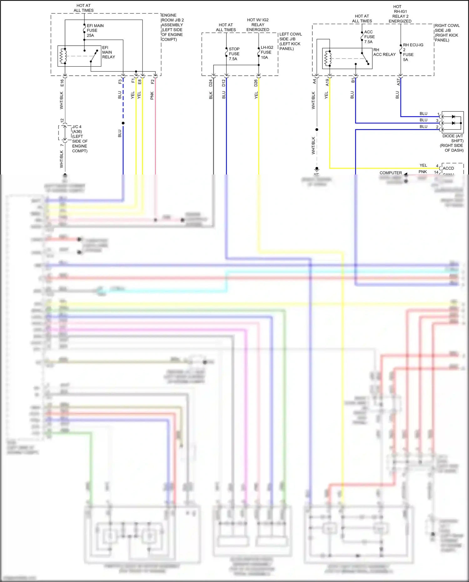 Lexus GS IV facelift (2015-2020) computer data lines system wiring diagram  (4 of 151)