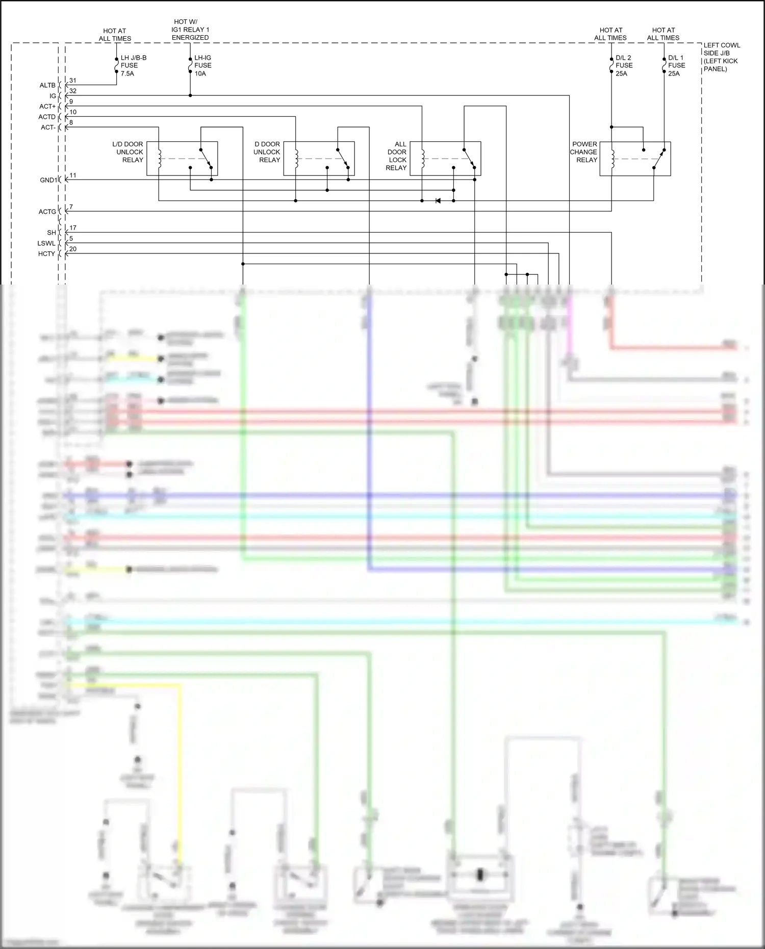 Lexus GS IV facelift (2015-2020) computer data lines system wiring diagram  (52 of 151)