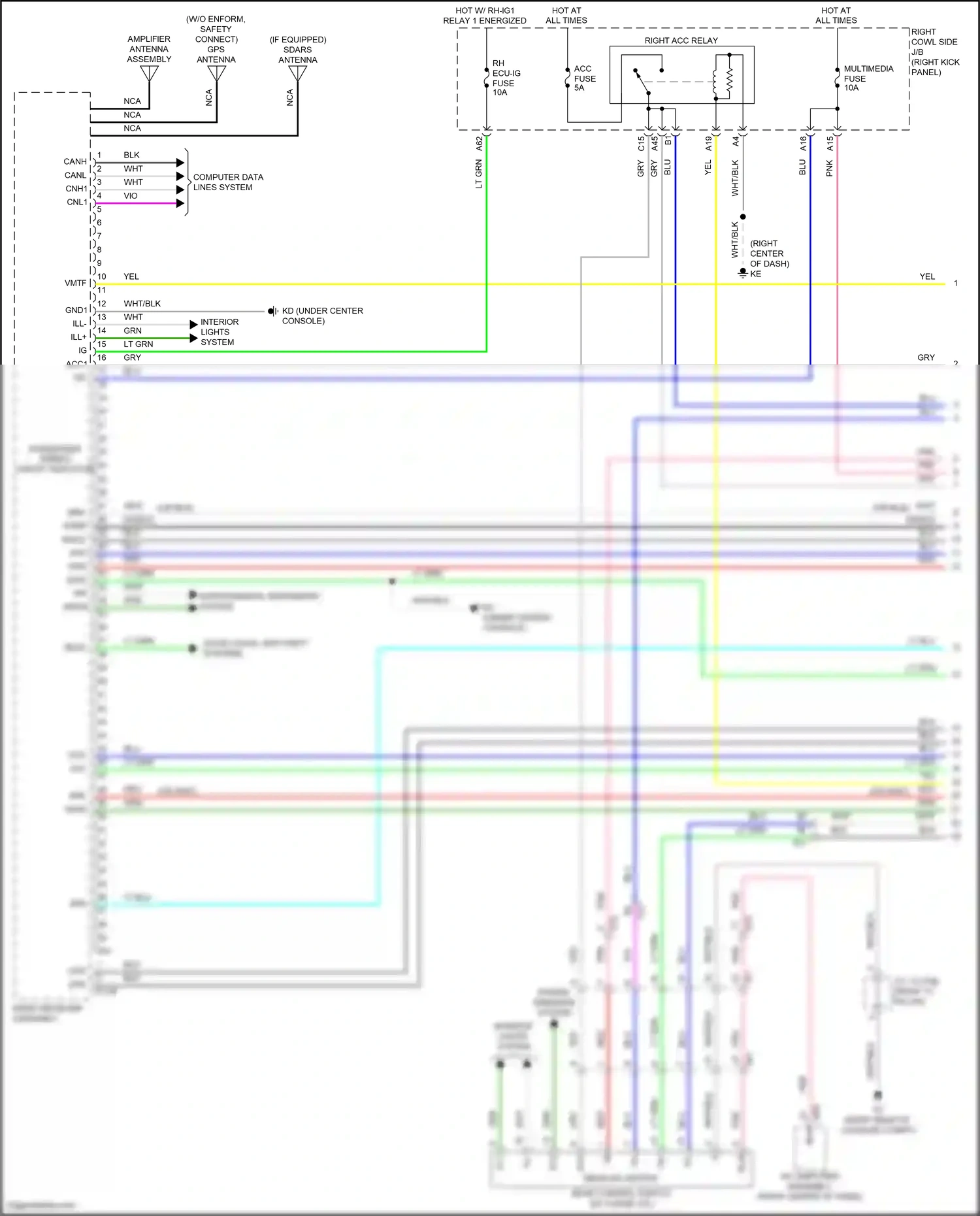 Lexus GS IV facelift (2015-2020) computer data lines system wiring diagram  (142 of 151)