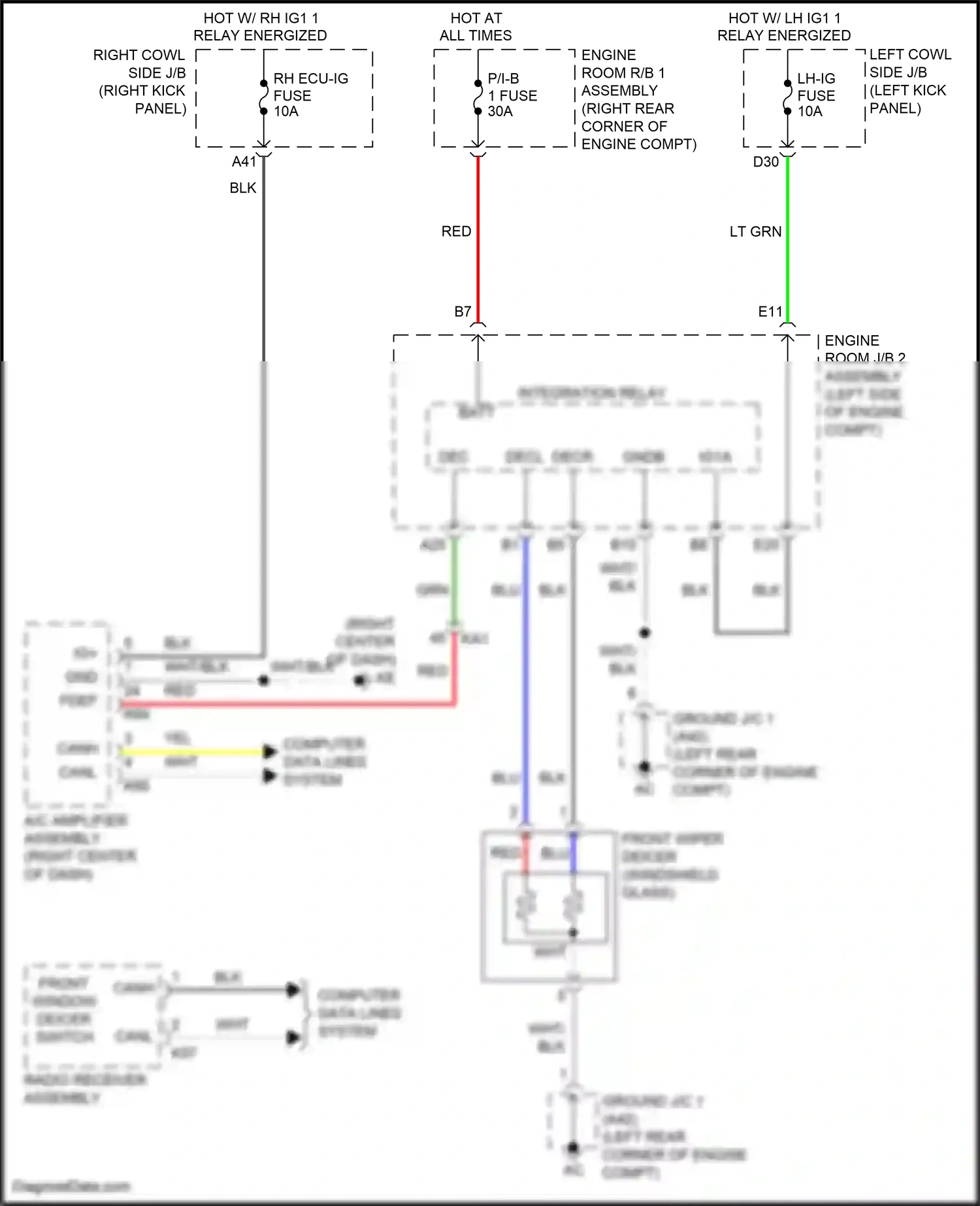 Lexus GS IV facelift (2015-2020) computer data lines system wiring diagram  (42 of 151)