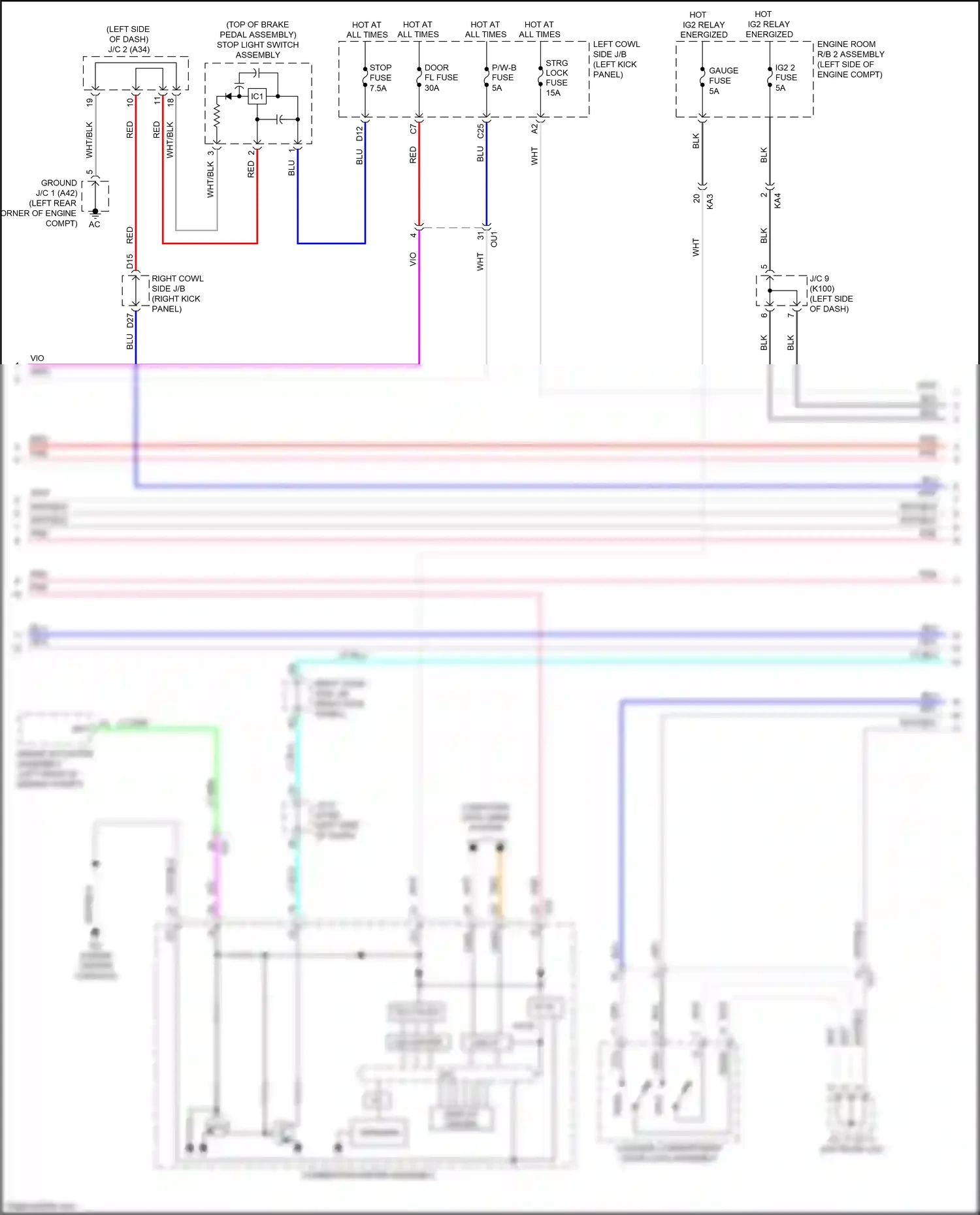 Lexus GS IV facelift (2015-2020) computer data lines system wiring diagram  (55 of 151)