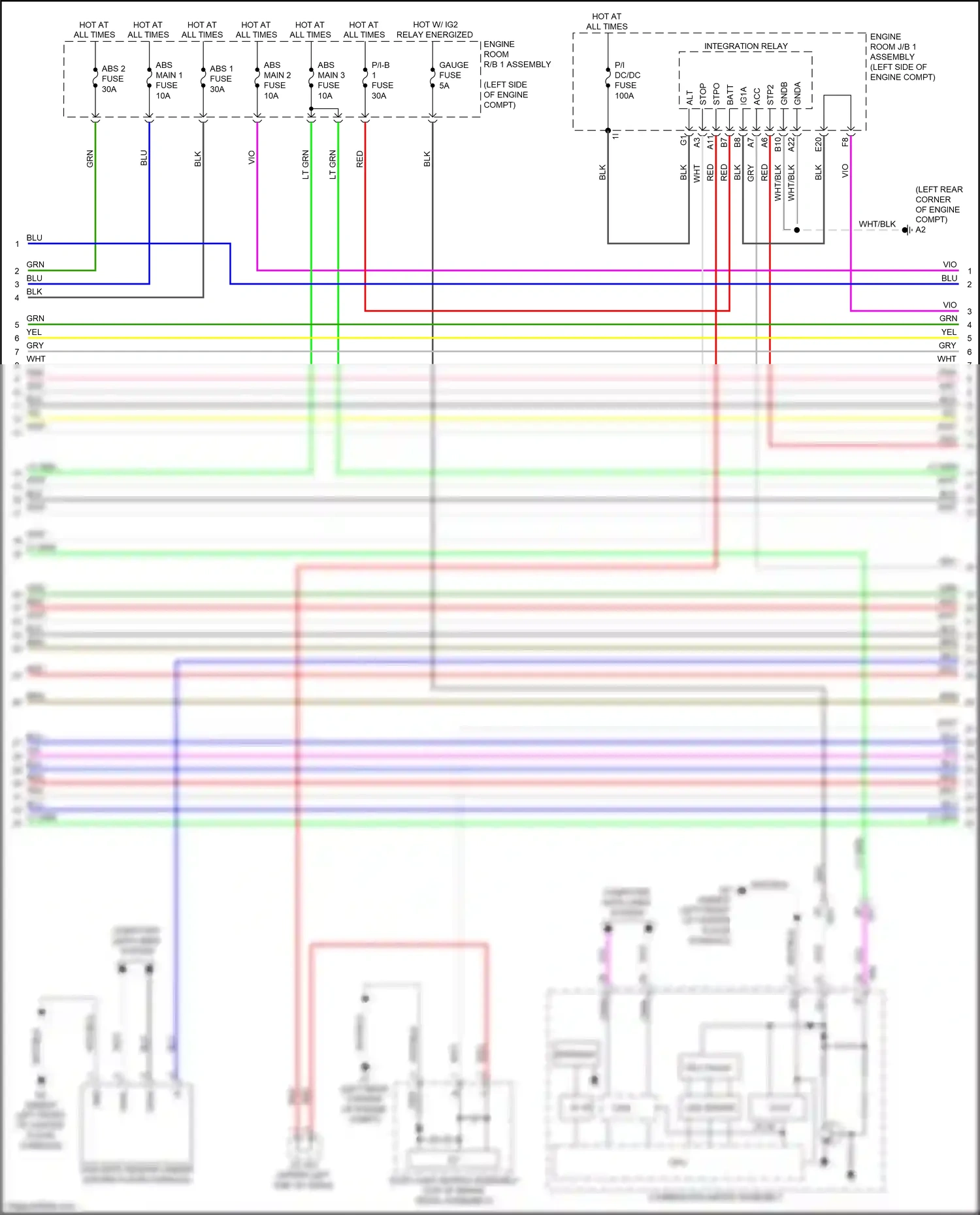 Lexus GS IV facelift (2015-2020) computer data lines system wiring diagram  (92 of 151)