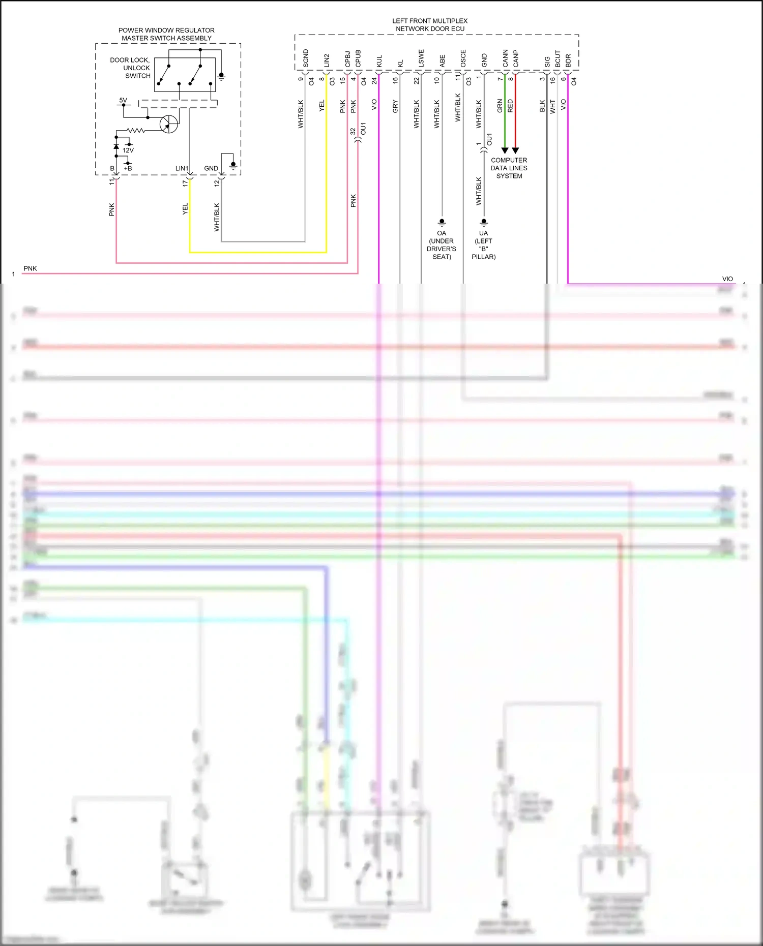 Lexus GS IV facelift (2015-2020) computer data lines system wiring diagram  (53 of 151)