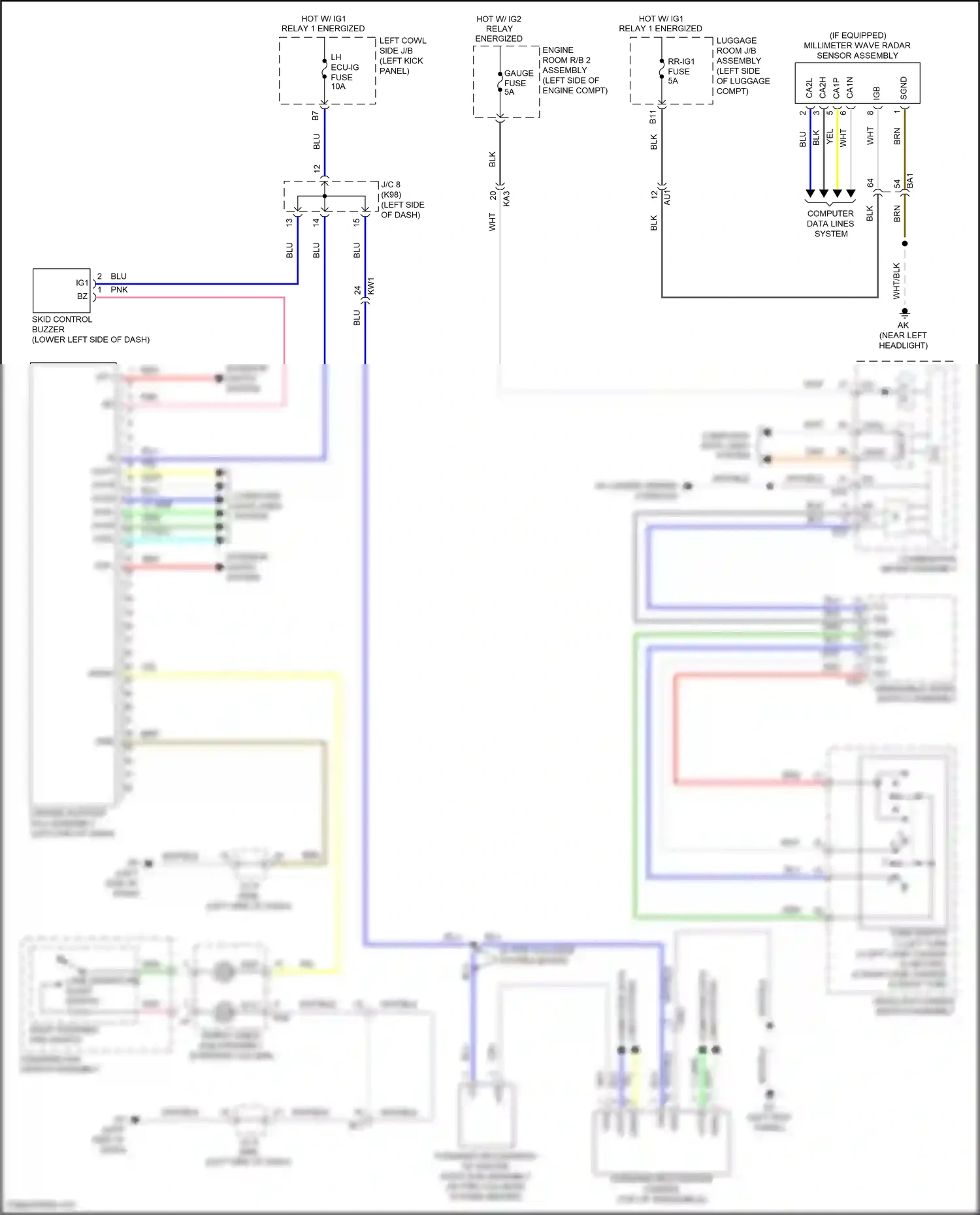 Lexus GS IV facelift (2015-2020) computer data lines system wiring diagram  (45 of 151)