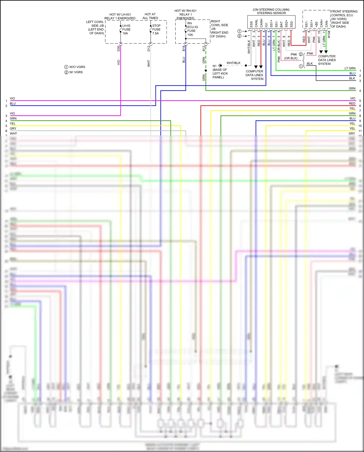 Lexus GS IV facelift (2015-2020) computer data lines system wiring diagram  (101 of 151)